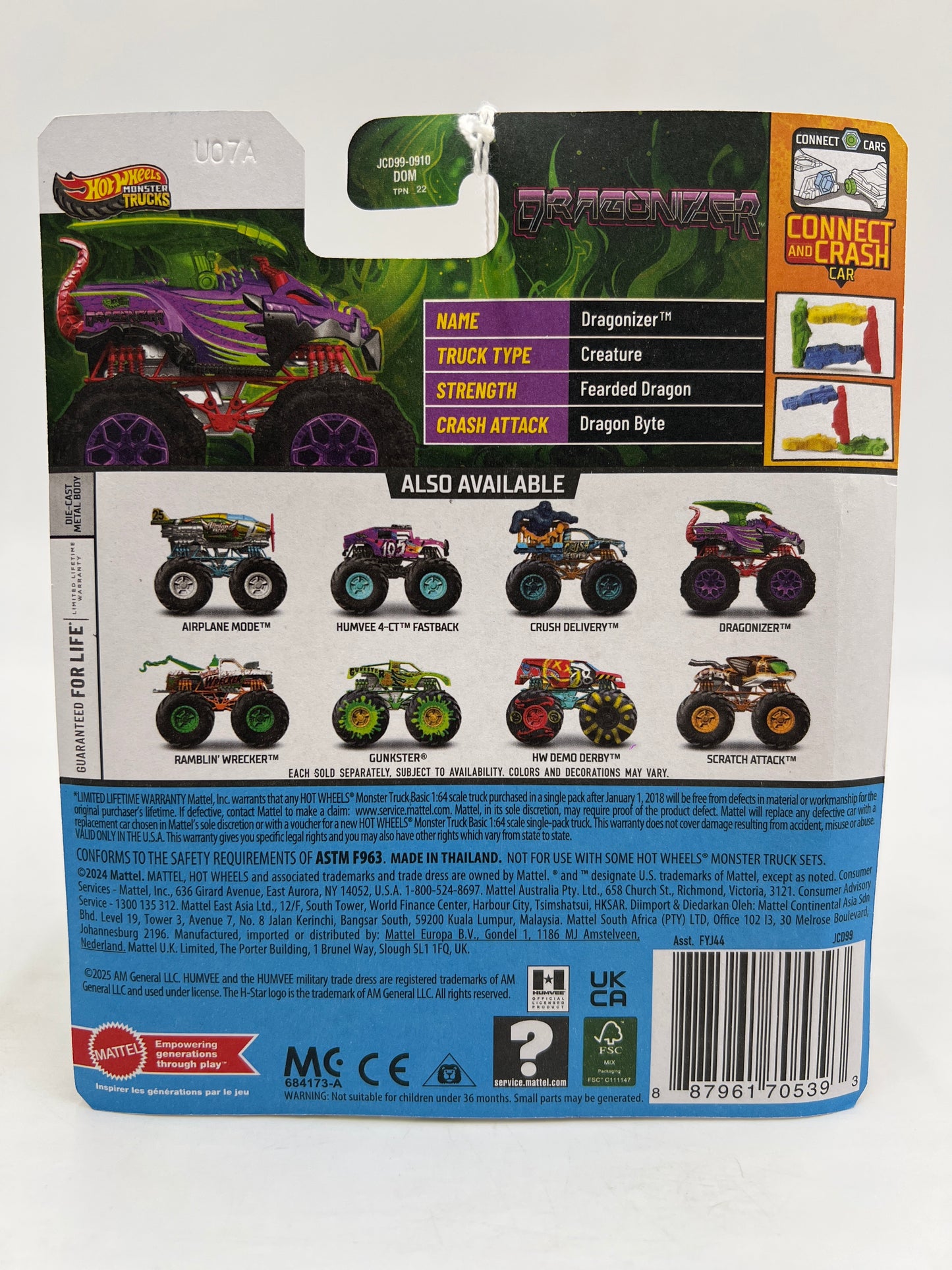 2025 Hot Wheels Monster Trucks Freestyle Wreckers #8 Dragonizer 134D