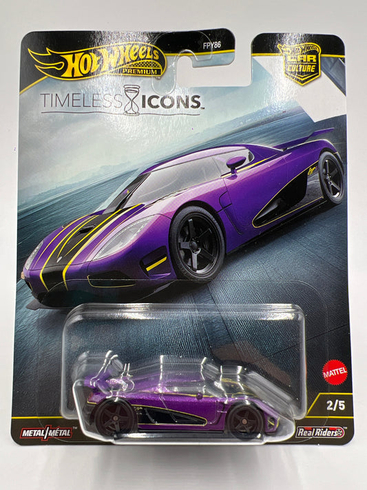 Hot Wheels Premium Car Culture Timeless Icons #2 Koenigsegg Agera R Purple 254G
