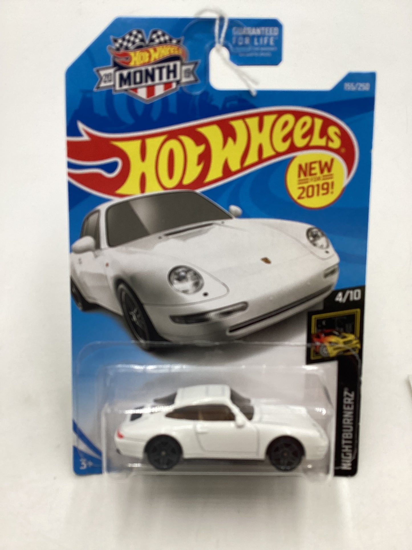 2019 Hot Wheels #155 ‘96 Porsche Carrera White Month Card 100C