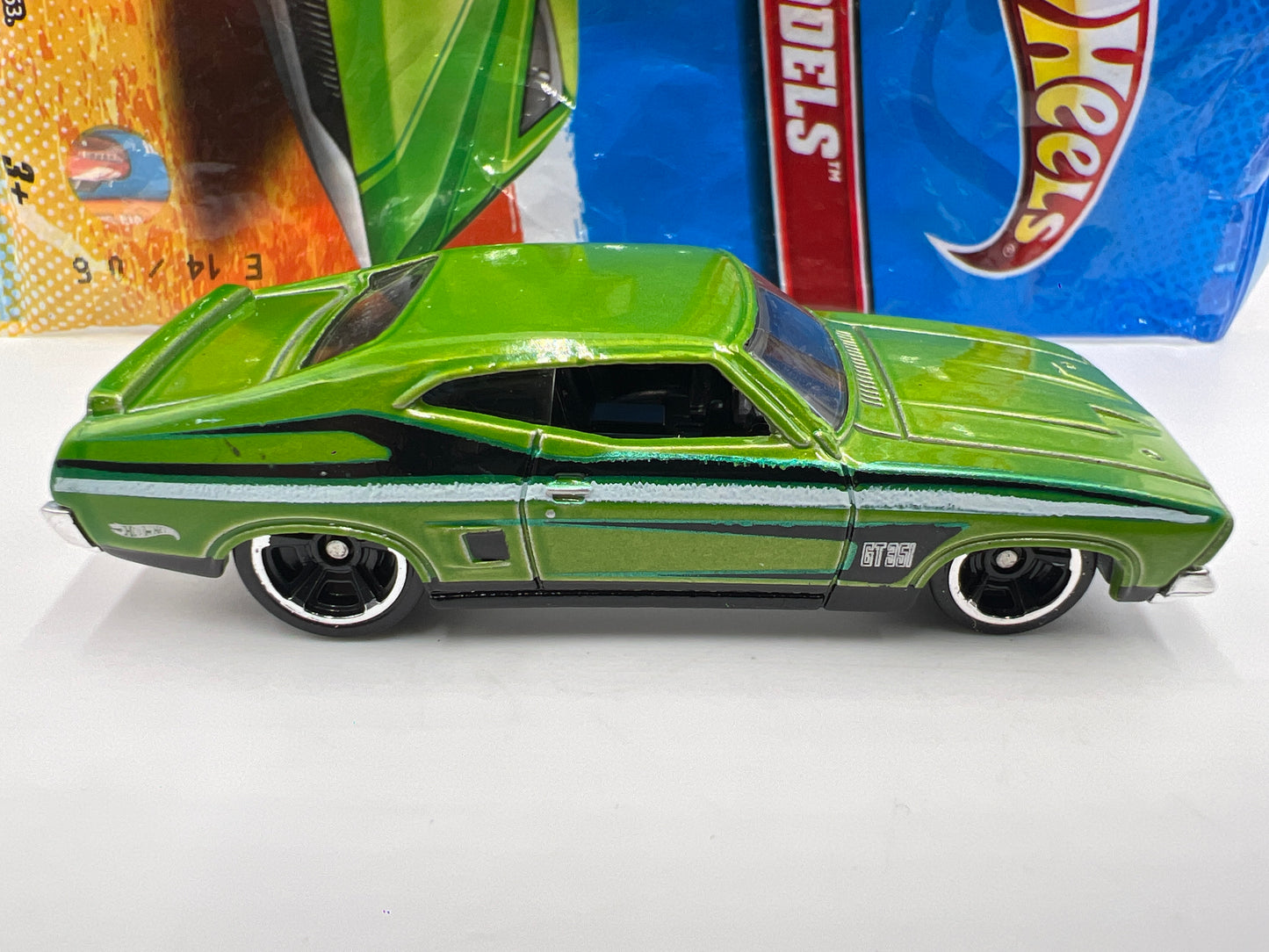 2011 Hot Wheels Mystery Models #6 73 Ford Falcon Green W/Poster