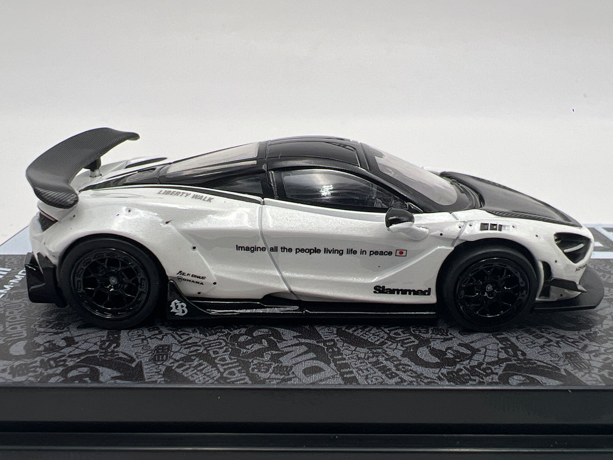 Tarmac Works x Hobby64 x CM Models LB-Works McLaren 720S White W/2 Stance Wheel Option
