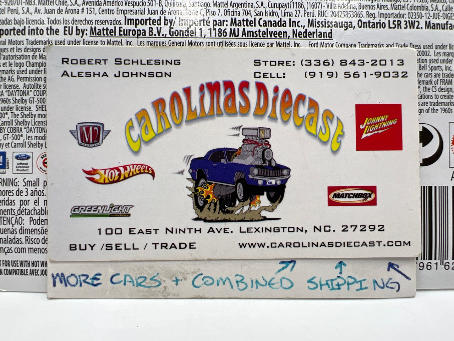 2018 Hot Wheels Car Culture Premium Circuit Legends #1 Shelby Cobra Daytona Coupe Blue 255E