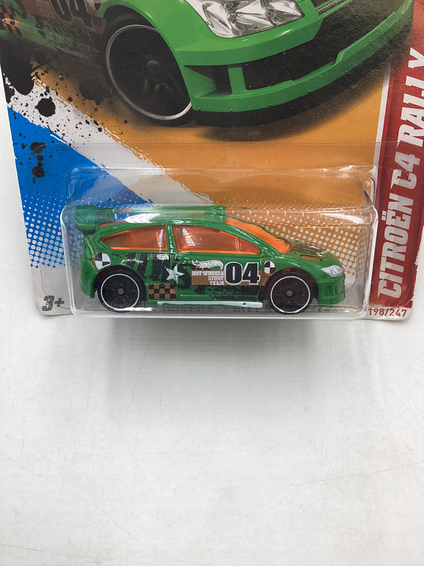 2012 Hot Wheels #198 Citroen C4 Rally Green 68F