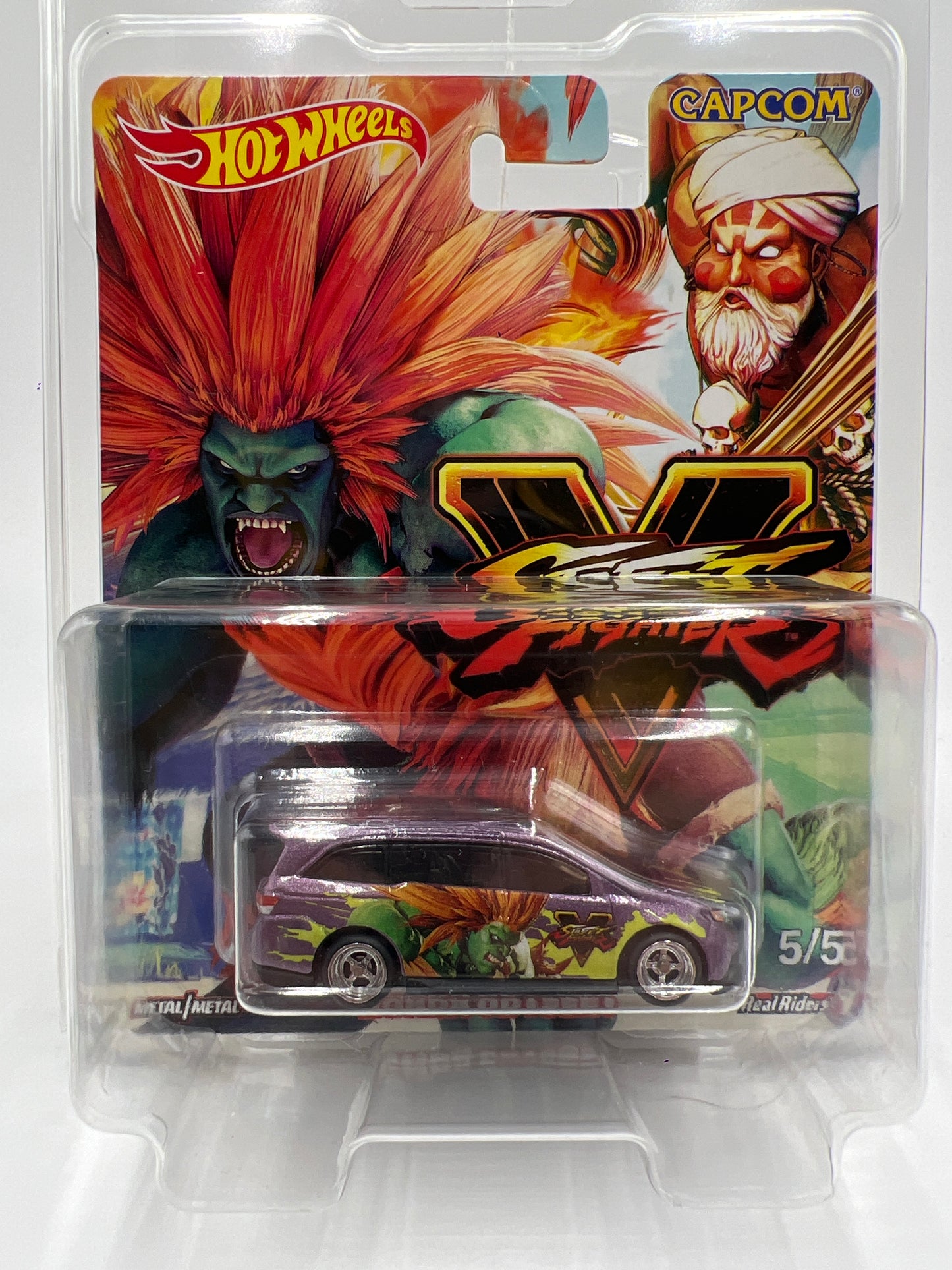 Hot Wheels Capcom Street Fighter #5 Honda Odyssey Purple W/Protector