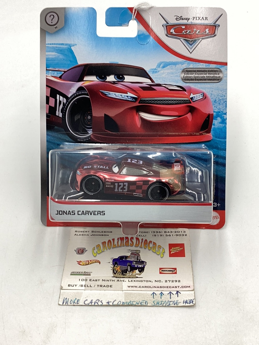 Disney Pixar Cars Metallic Jonas Carvers 138A