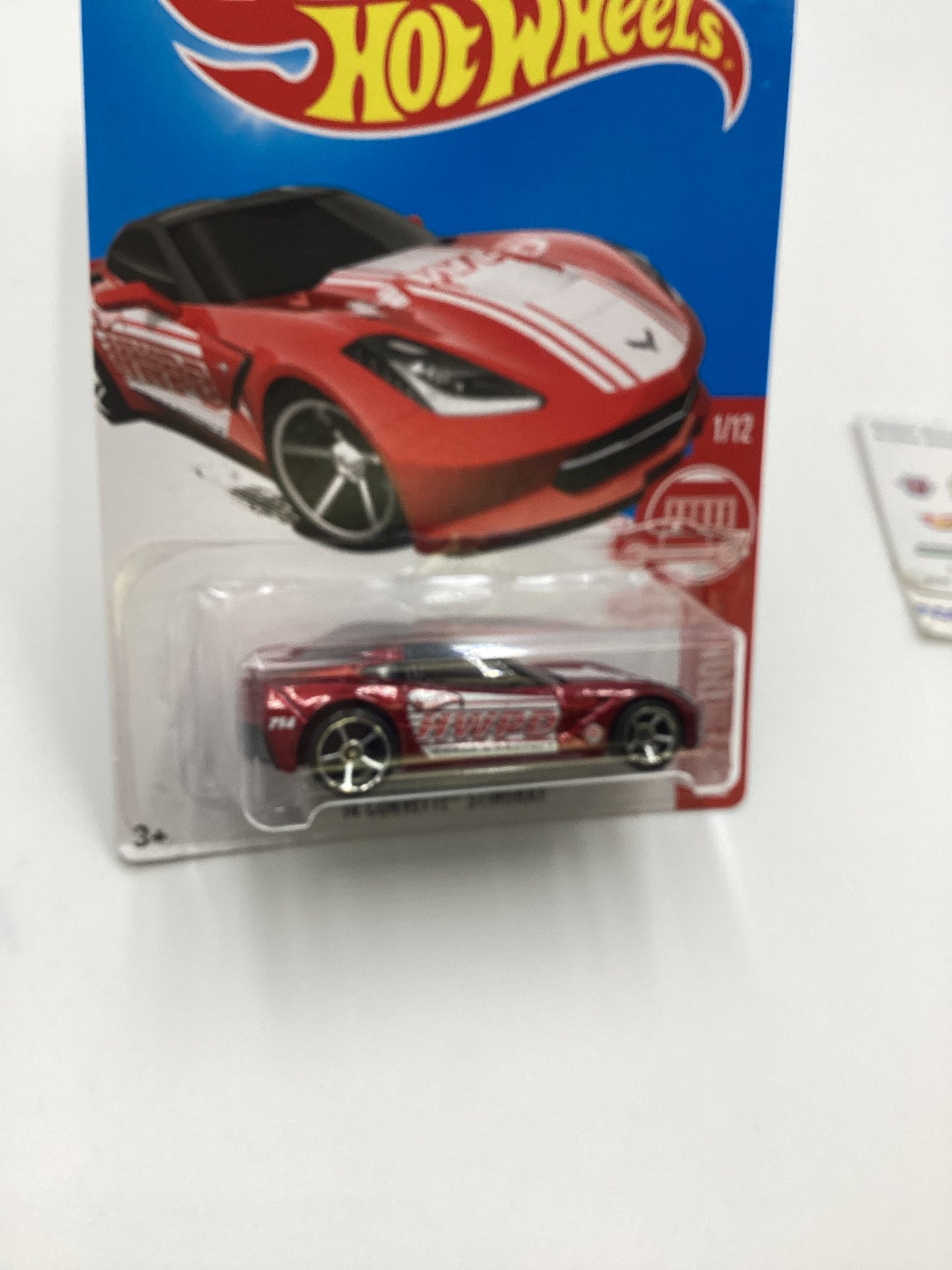 2017 Hot Wheels Target Red Edition #1 14 Corvette Stingray Red Cracked Blister 145G