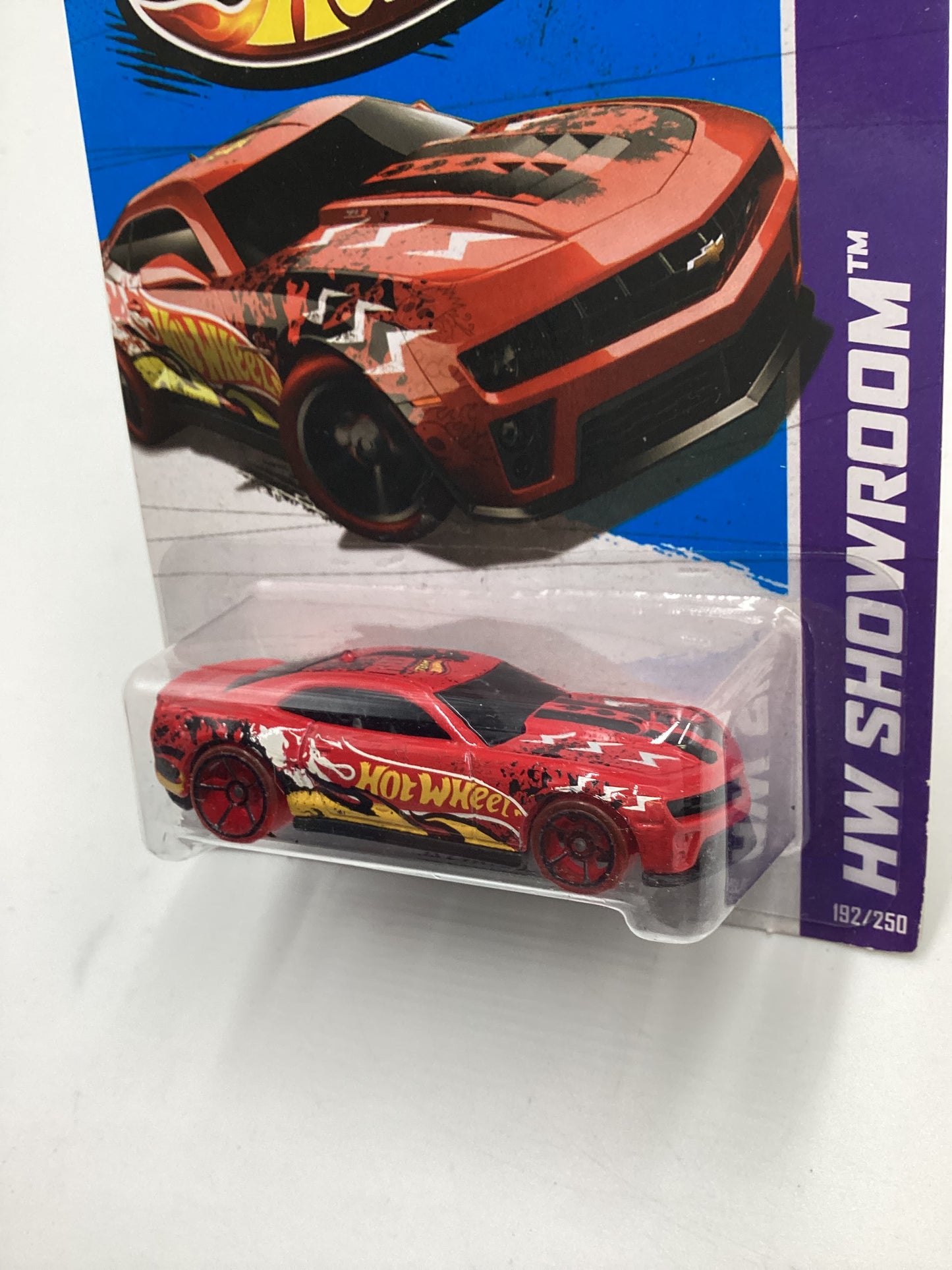 2013 Hot Wheels #192 12 Camaro ZL1 Red Translucent Wheels Variation 11C