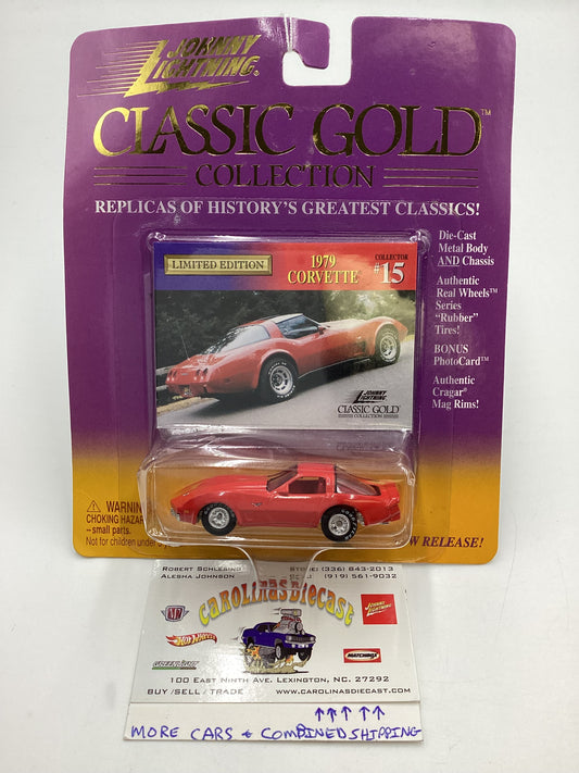 Johnny Lightning Classic Gold Collection #15 1979 Corvette Red J Hook Vein