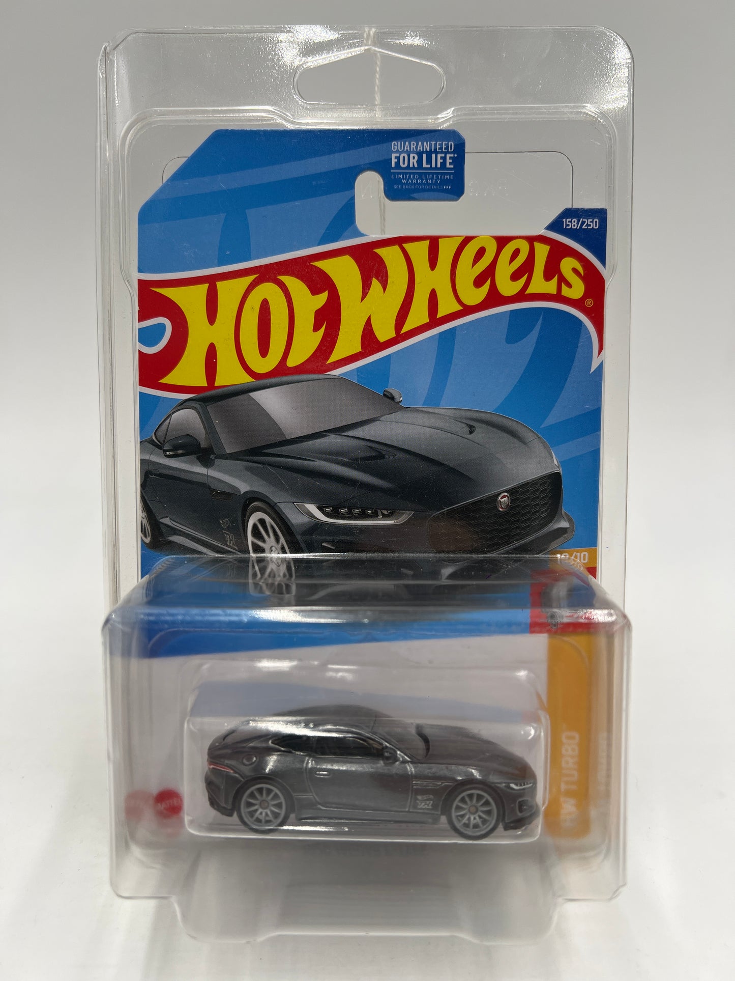 2022 Hot Wheels Super Treasure Hunt #158 2020 Jaguar F-Type Gray W/Protector