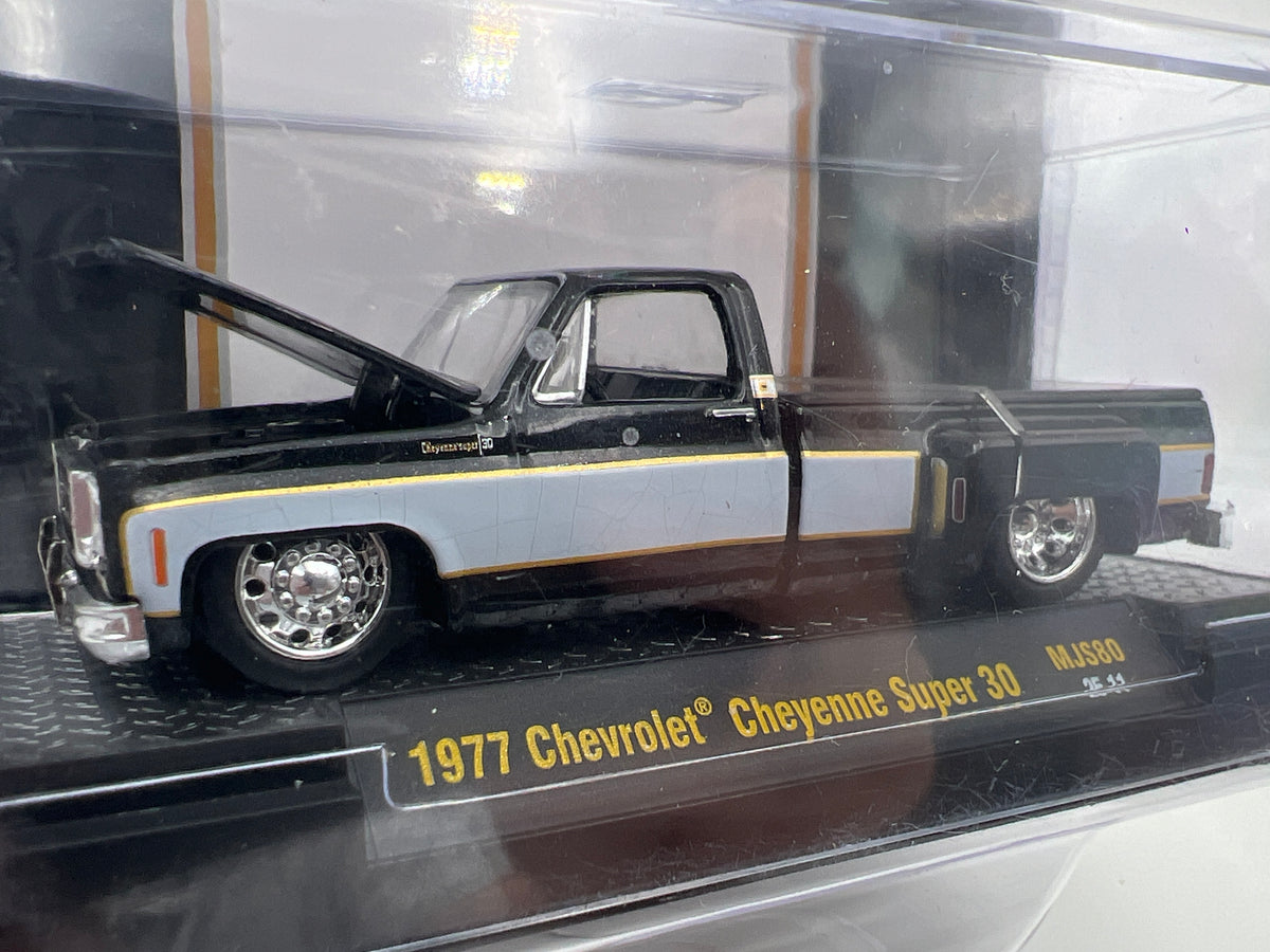M2 Machines MJS80 MiJo Exclusives 1977 Chevrolet Cheyenne Super 30 Black