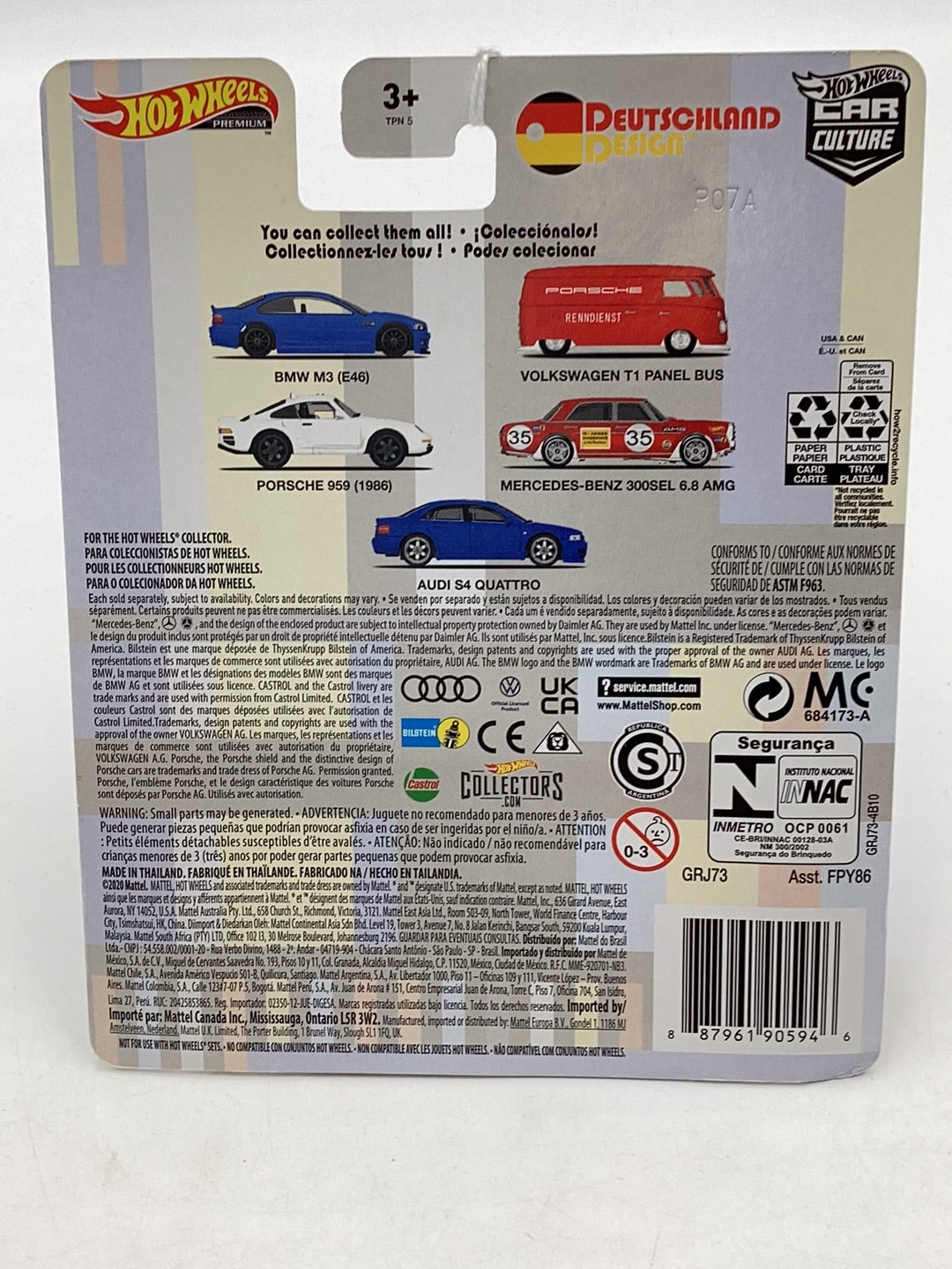 2022 Hot Wheels car culture Deutschland Design Mercedes Benz 300 SEL 6.8 AMG  4/5 255I