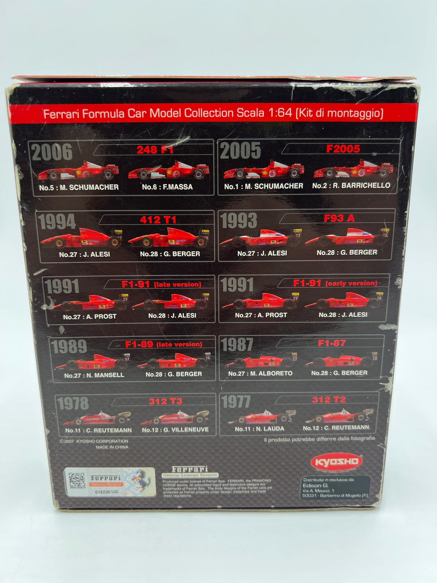 Kyosho 1/64 Ferrari Formula Car Model Collection Mystery Kit Sealed