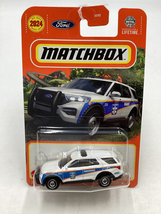 2024 Matchbox G Case #36 2023 Ford Police Interceptor Utility White 211i