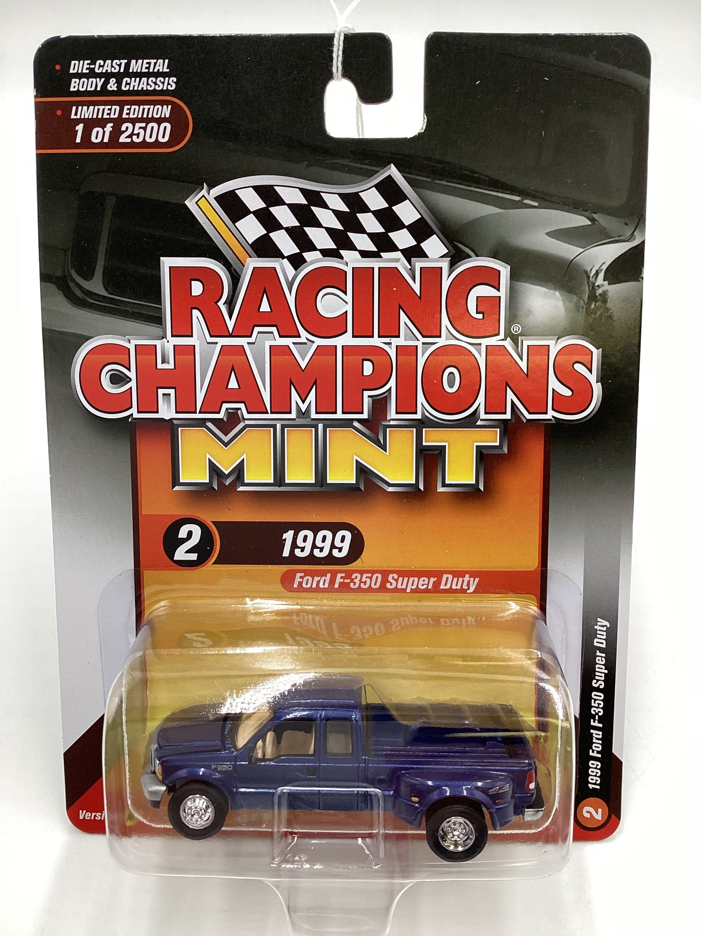 Racing Champions Mint #2 Release 1 Version B 1999 Ford F-350 Super Duty Dually Blue