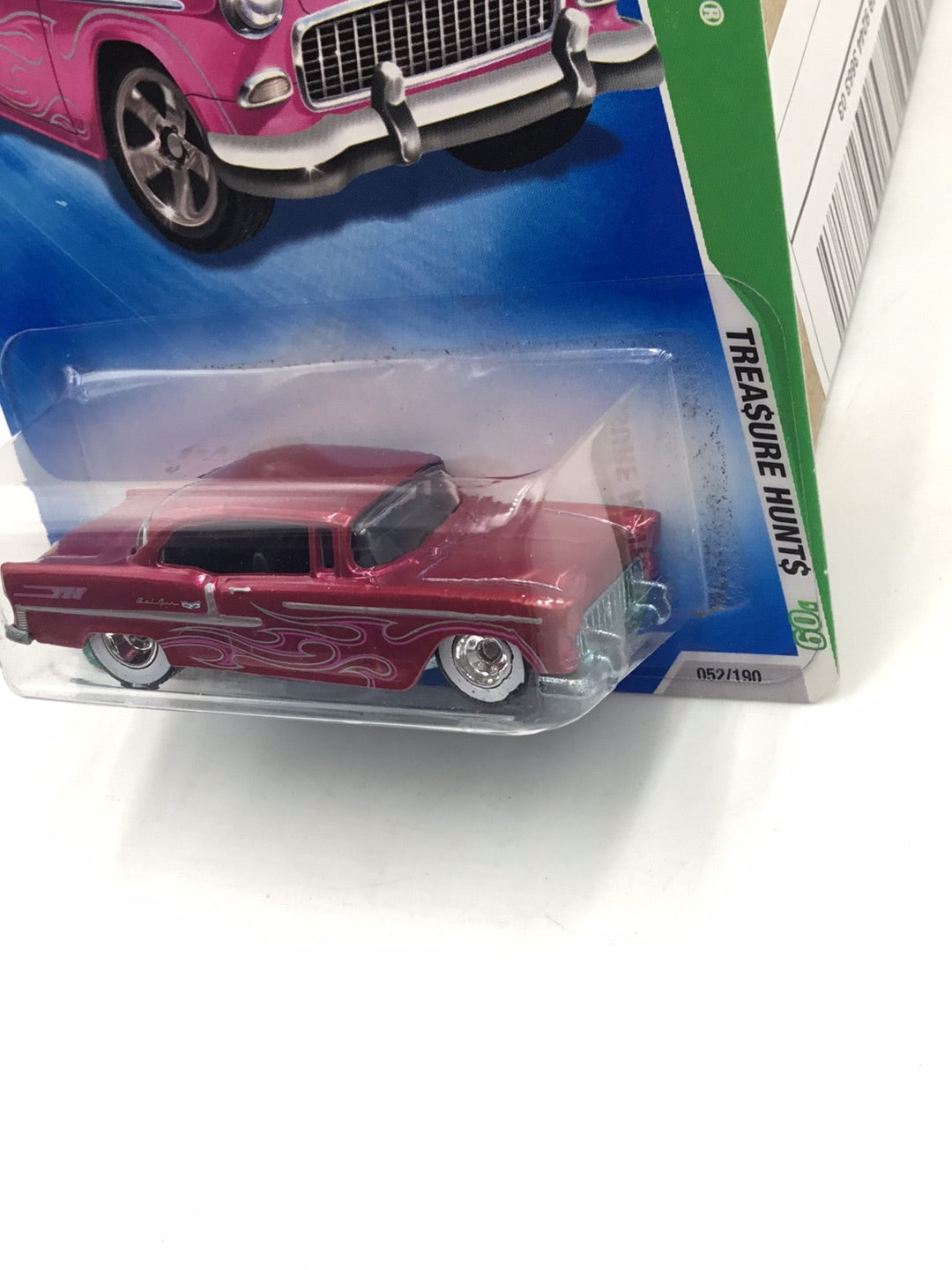 2009 hot wheels super treasure hunt #52  55 Chevy W/Protector