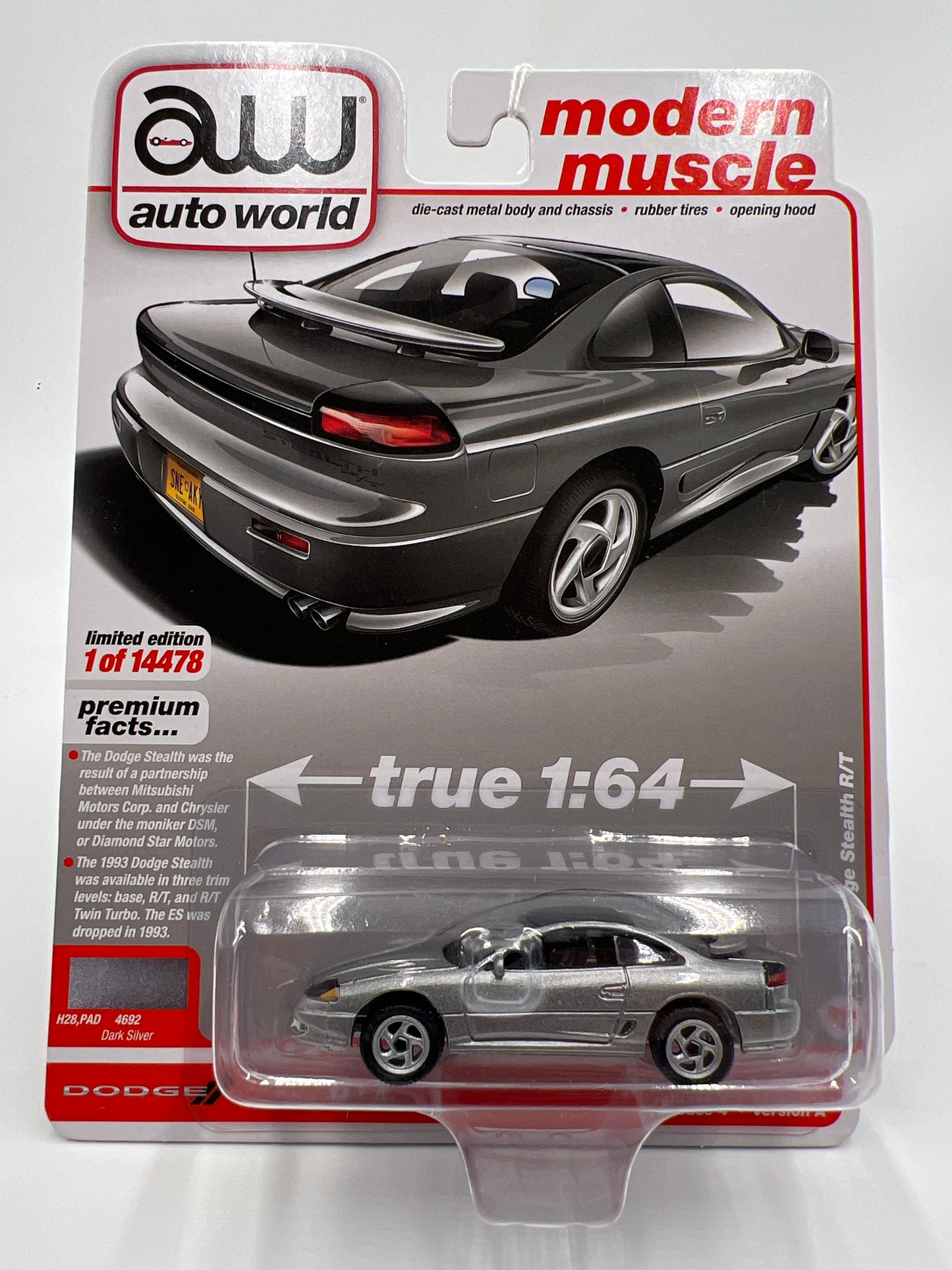 Auto World Modern Muscle Release 4 Version A 1993 Dodge Stealth R/T Dark Silver 184B