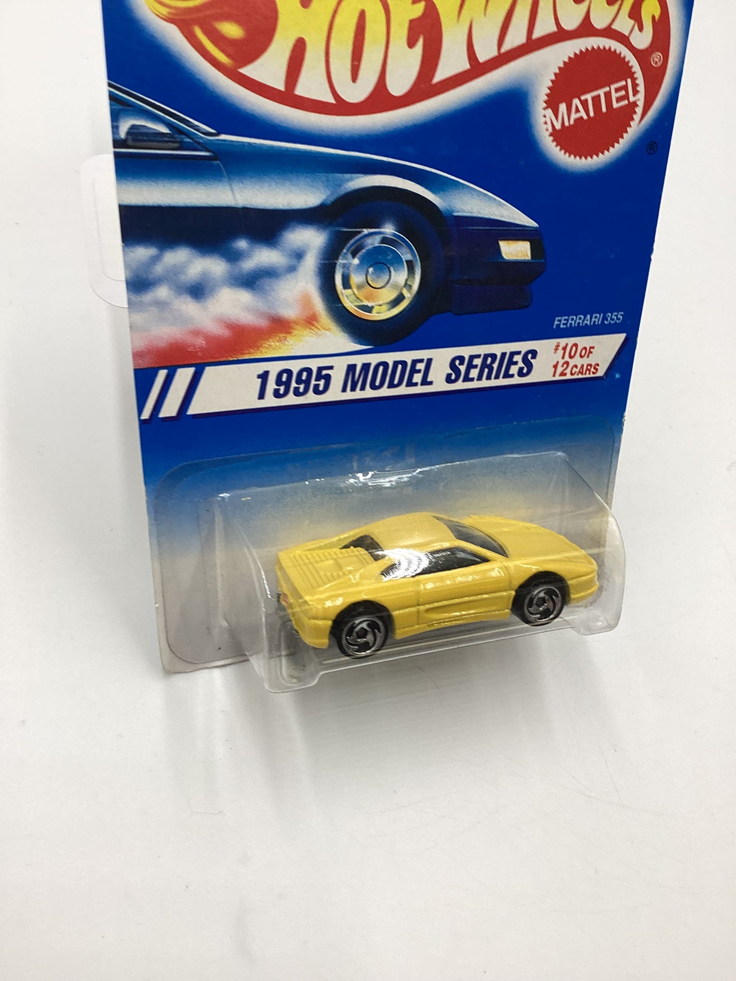 1995 Hot Wheels #350 Ferrari 355 Yellow W/ Saw Blade Wheels (SR)