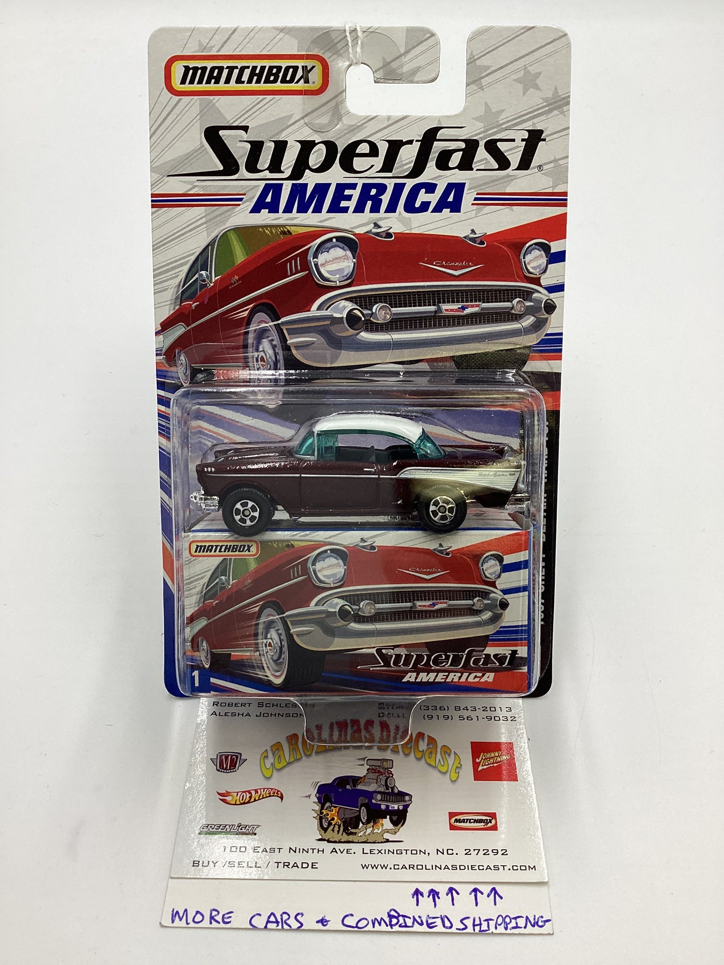 Matchbox Superfast America #1 1957 Chevy Bel Air Hard Top 174F