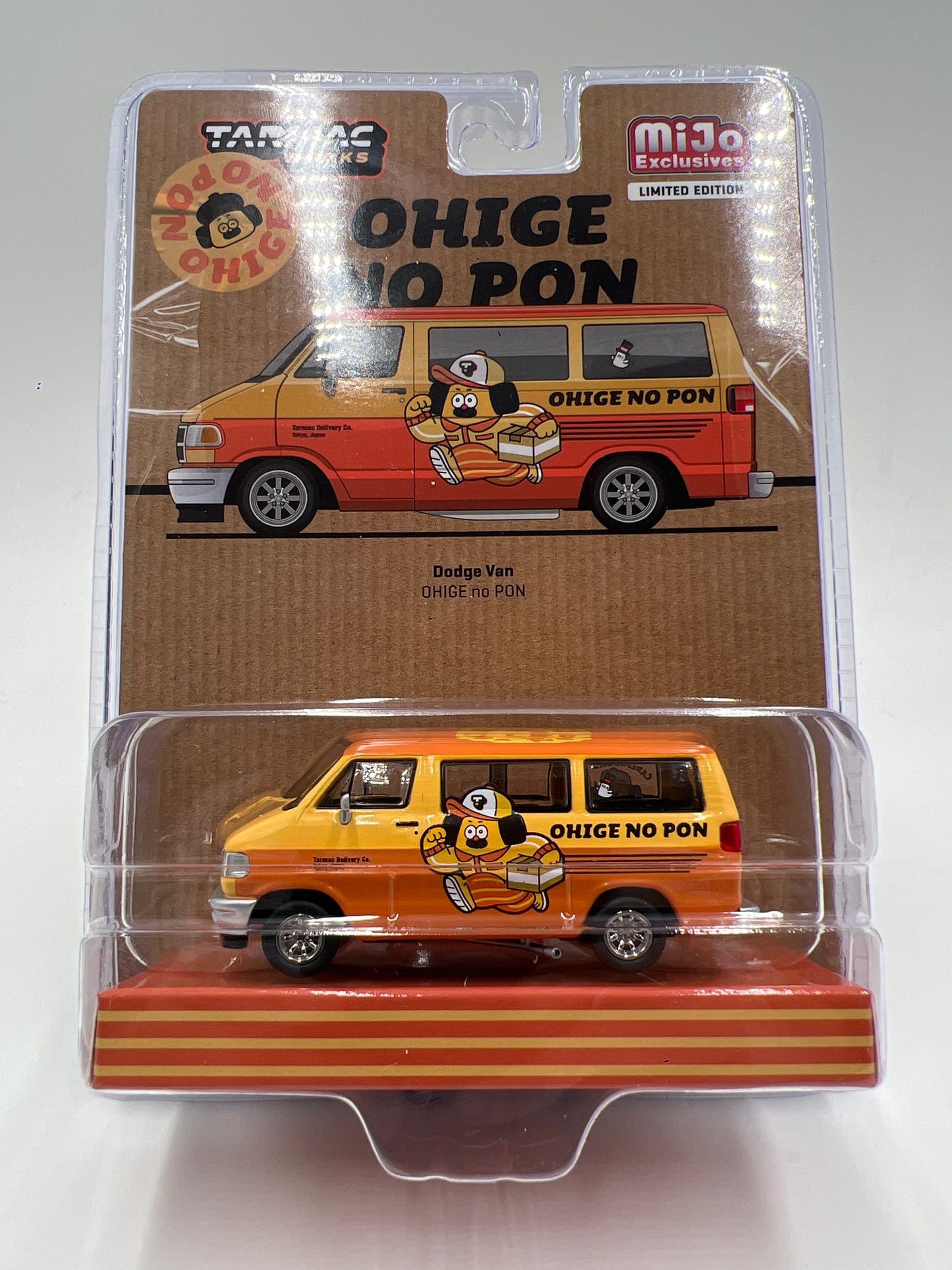 Tarmac Works Mijo Exclusives 1/2544 Dodge Van Ohige No Pon Orange/Yellow
