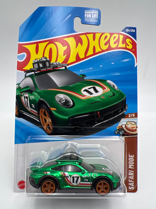 2025 Hot Wheels Super Treasure Hunt #154 Porsche 911 Rallye Green W/Protector