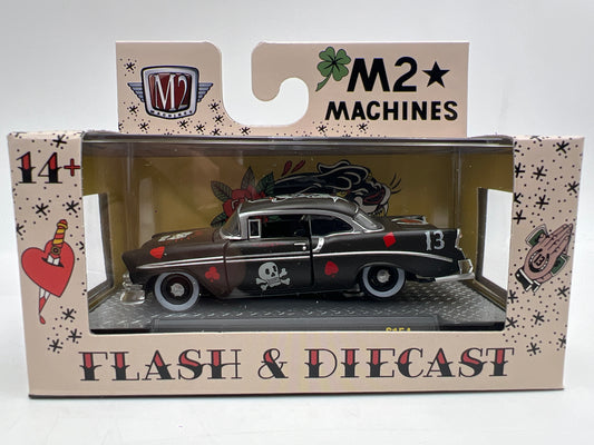 2026 M2 Machines S154 Flash & Diecast 1956 Chevrolet Bel Air Black