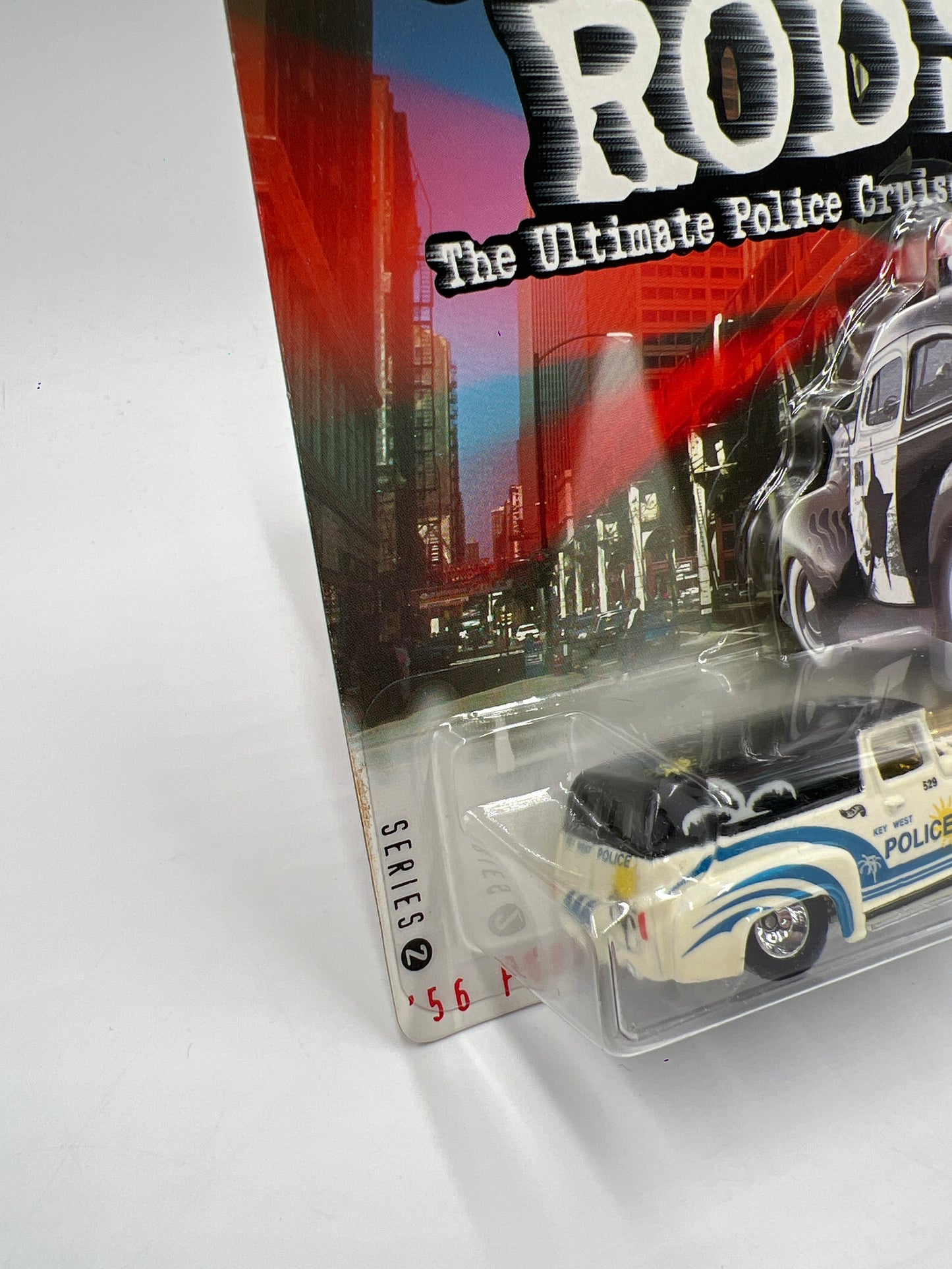 Hot Wheels Cop Rods Series 2 Key West FL 56 Ford Truck W/Real Riders