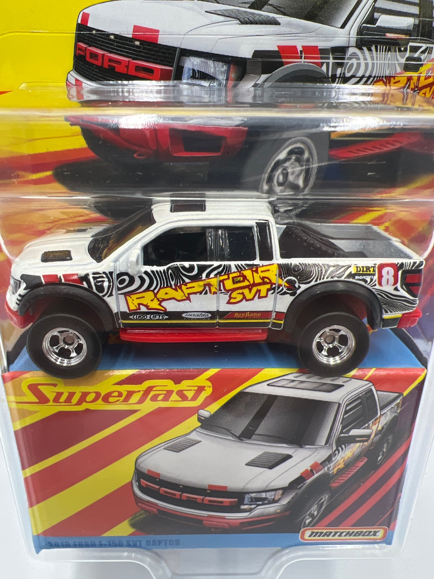 Matchbox Superfast #12 2010 Ford F-150 Raptor White 169i