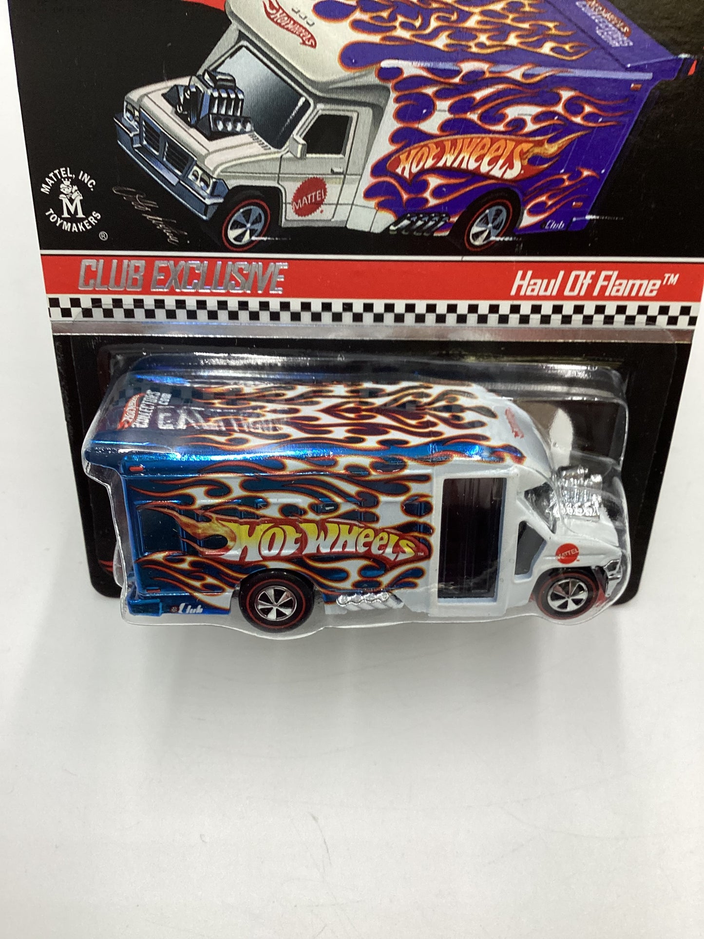 2009 Hot Wheels RLC Club Exclusive #2955/3500 Haul of Flame Blue/White with protector