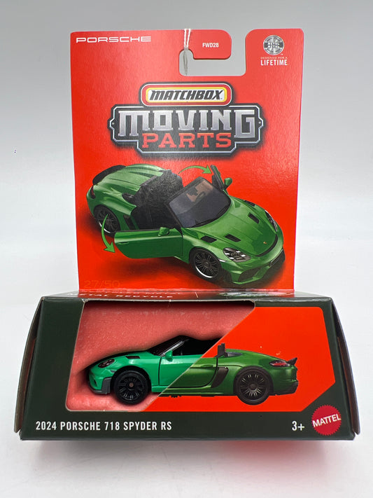 2026 Matchbox Moving Parts #27 2024 Porsche 718 Spyder RS Green