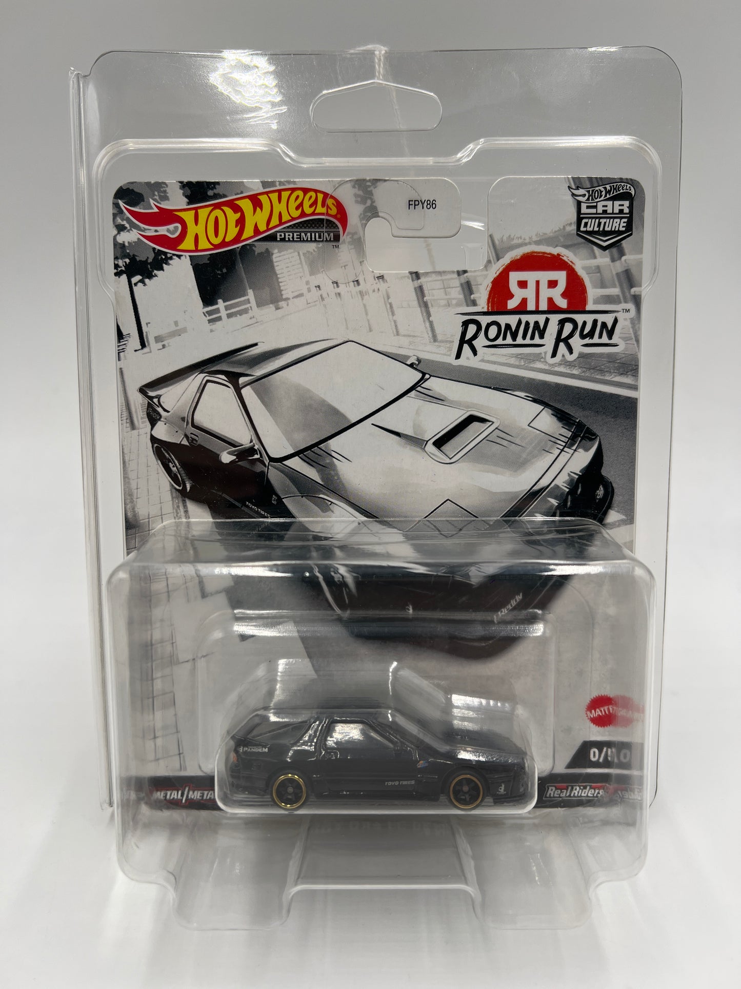 Hot Wheels Premium Car Culture Ronin Run CHASE #0 Mazda RX7 FC Pandem Black W/Protector