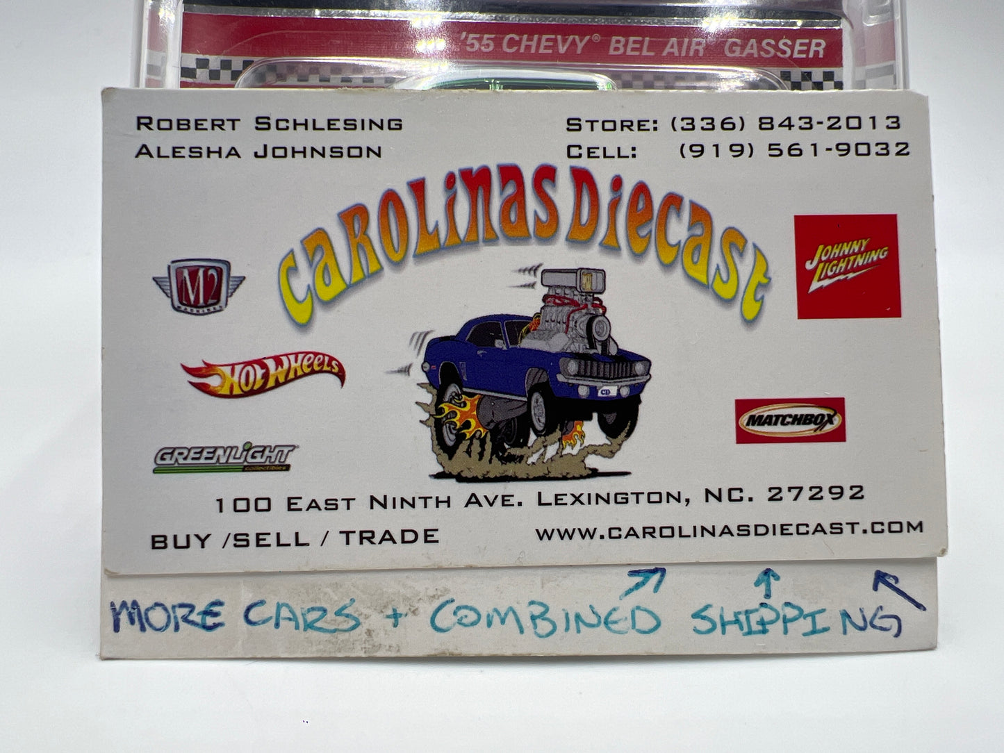 2023 Hot Wheels RLC 55 Chevy Bel Air Gasser Triassic-Five Green W/Protector