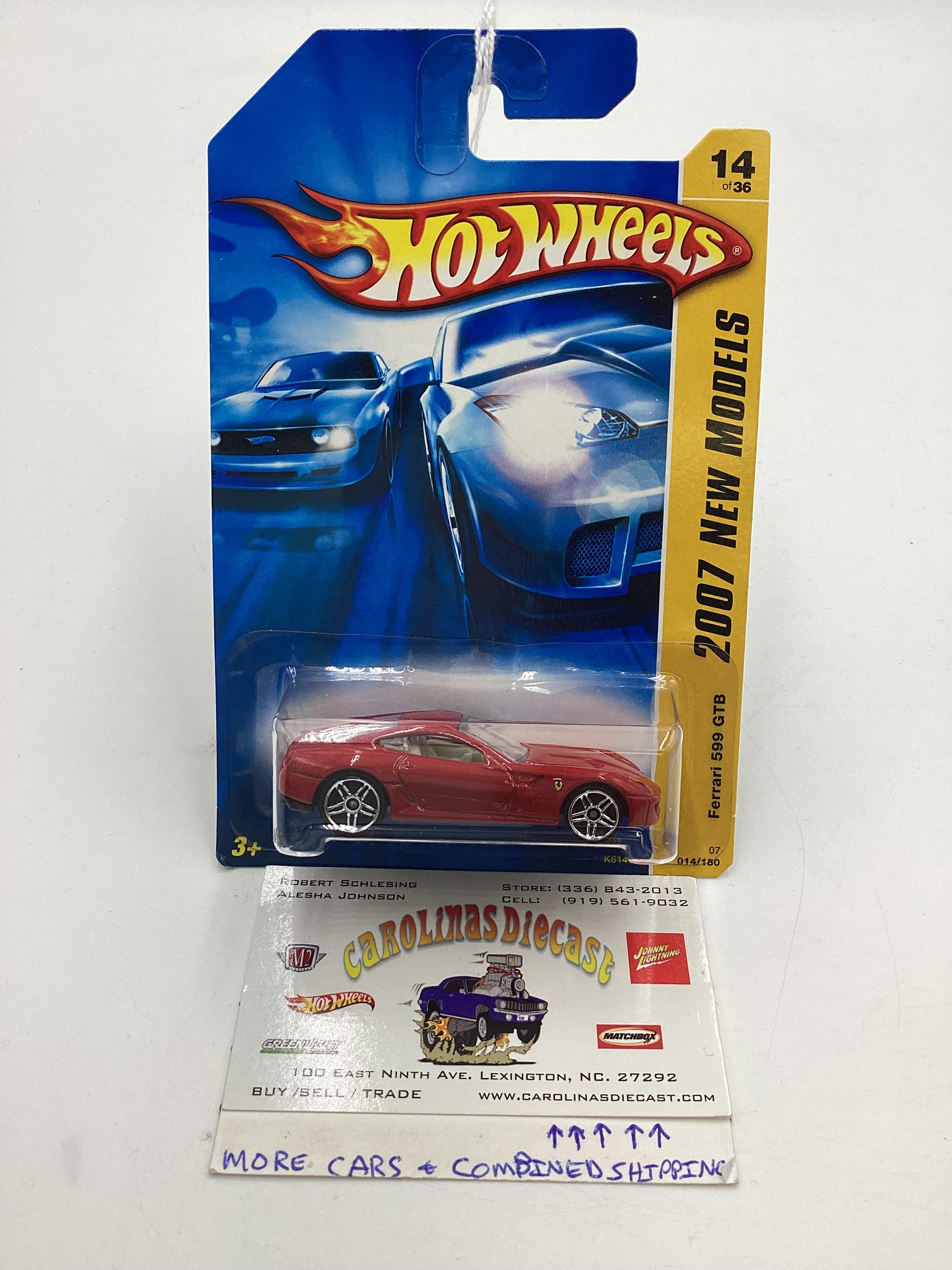 Hot Wheels 2007 First Editions Ferrari 599 GTB 1:64 Scale Die Cast Car – Red #14