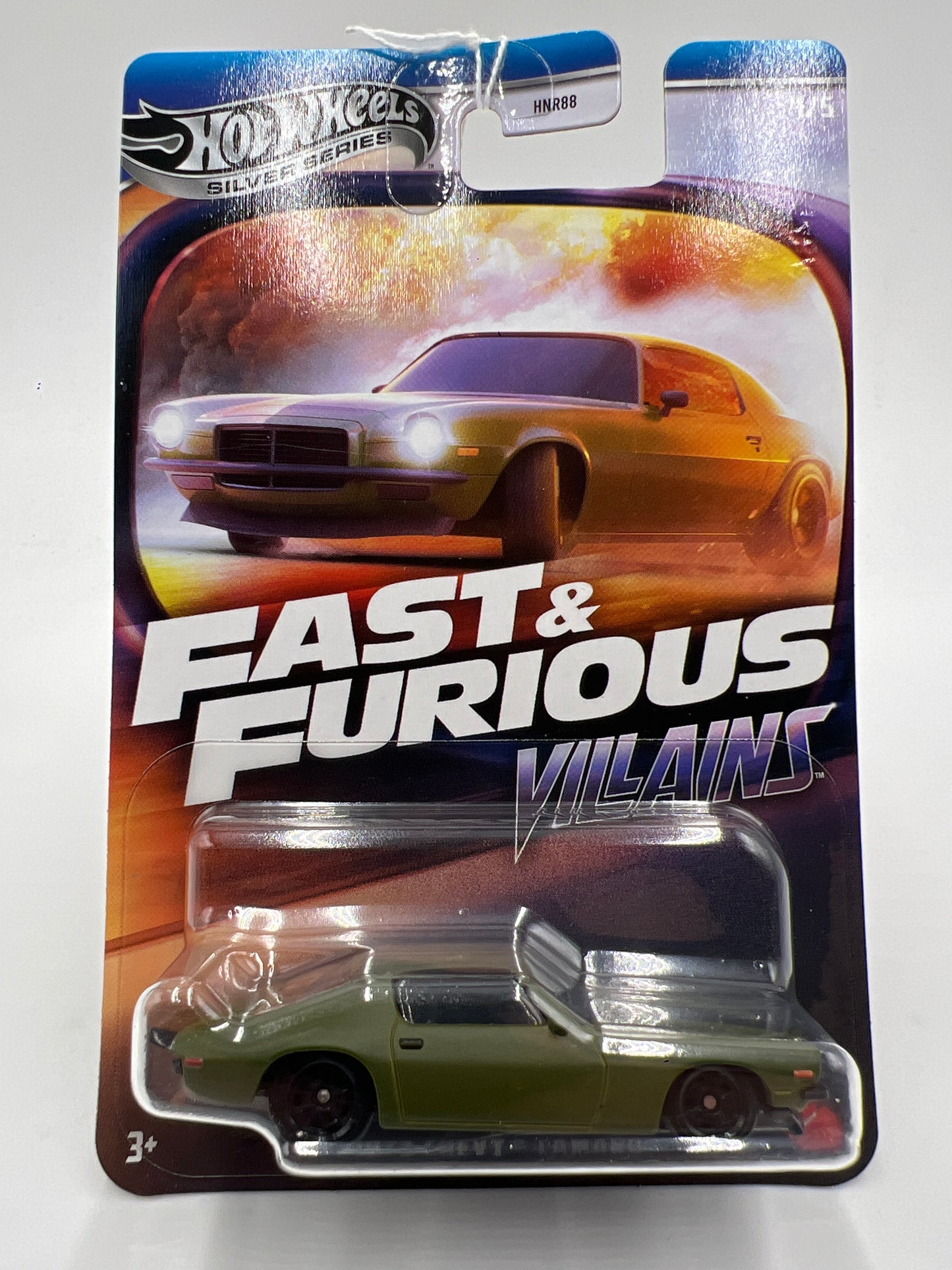 Hot Wheels Silver Series Fast & Furious Villains #4 1973 Chevy Camaro Green 69B