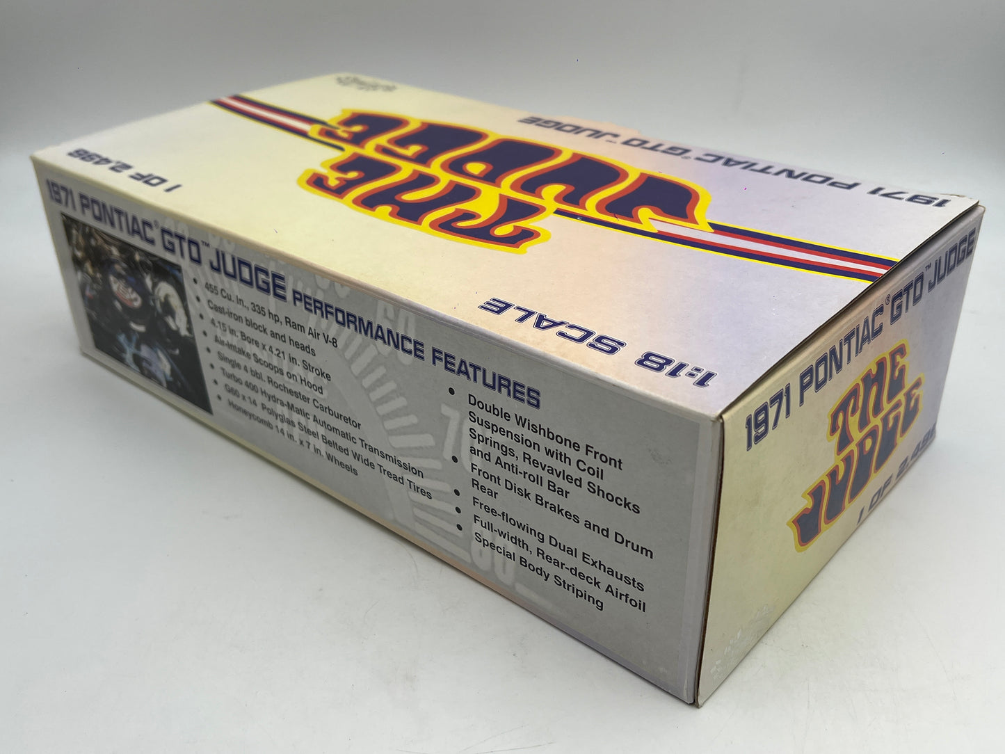 GMP 1/18 Scale 1/2496 1971 Pontiac GTO Judge White W/Box