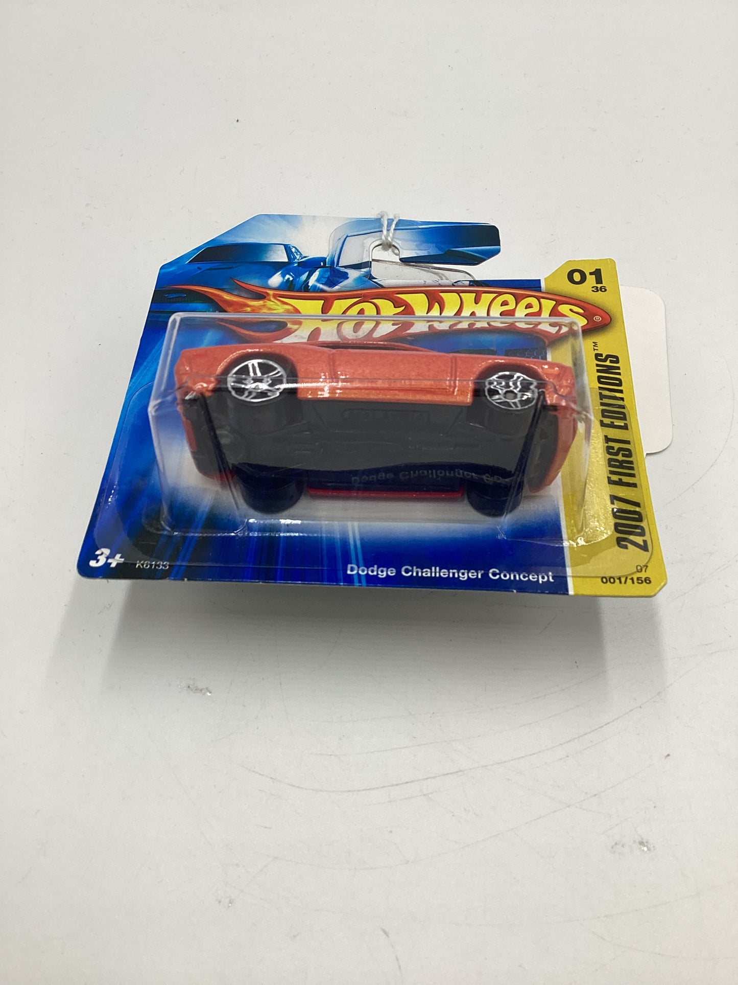 2007 Hot Wheels New Models #1 Dodge Challenger Concept Orange Short Card 46A