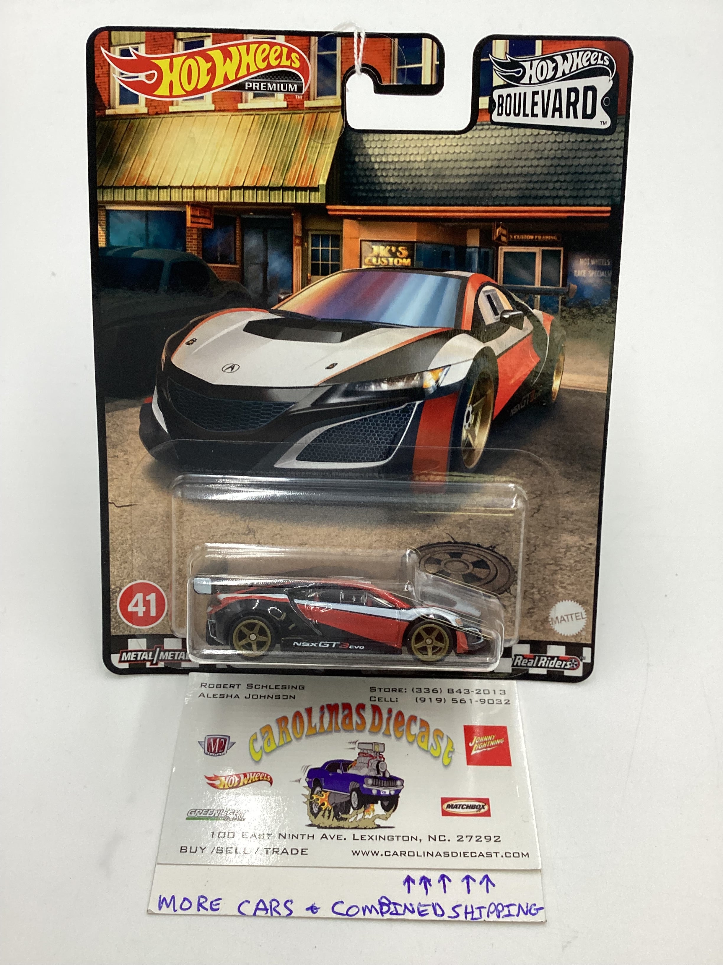Hot Wheels Premium Boulevard #41 Acura NSX GT3 264B – carolinasdiecast
