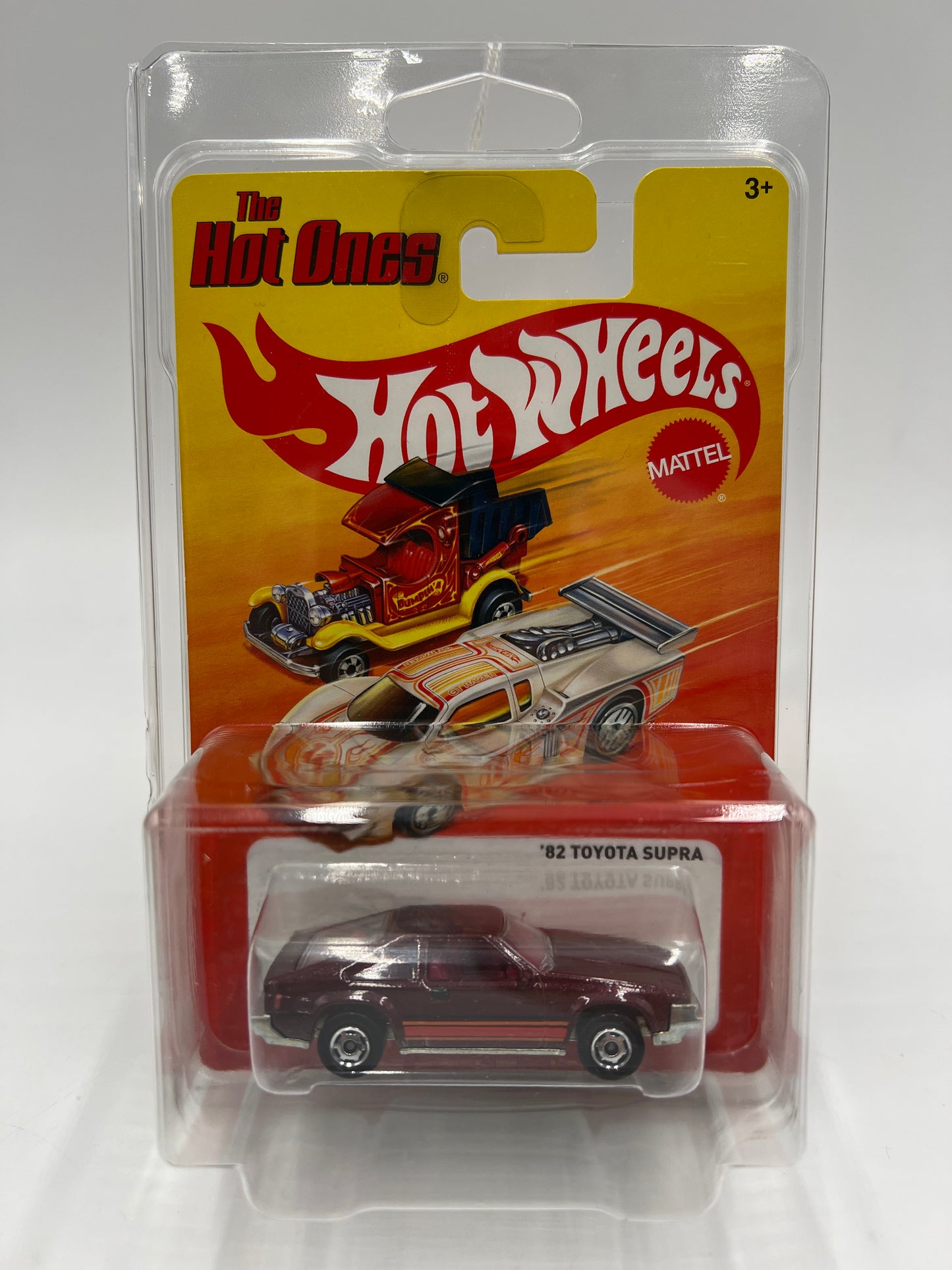 2011 Hot Wheels The Hot Ones 82 Toyota Supra Burgundy VHTF W/Protector