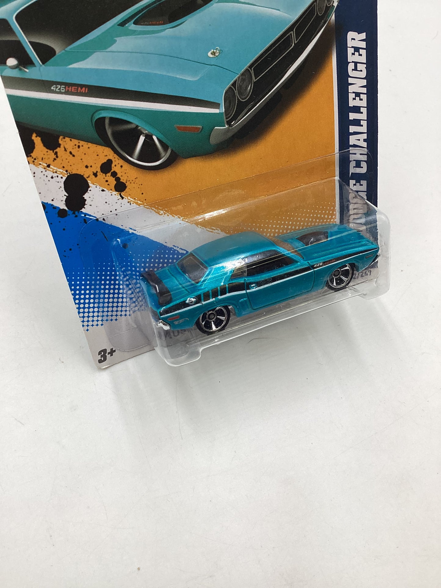 2012 Hot wheels Muscle Mania Mopar #82 71 Dodge Challenger Teal card not perfect 46F