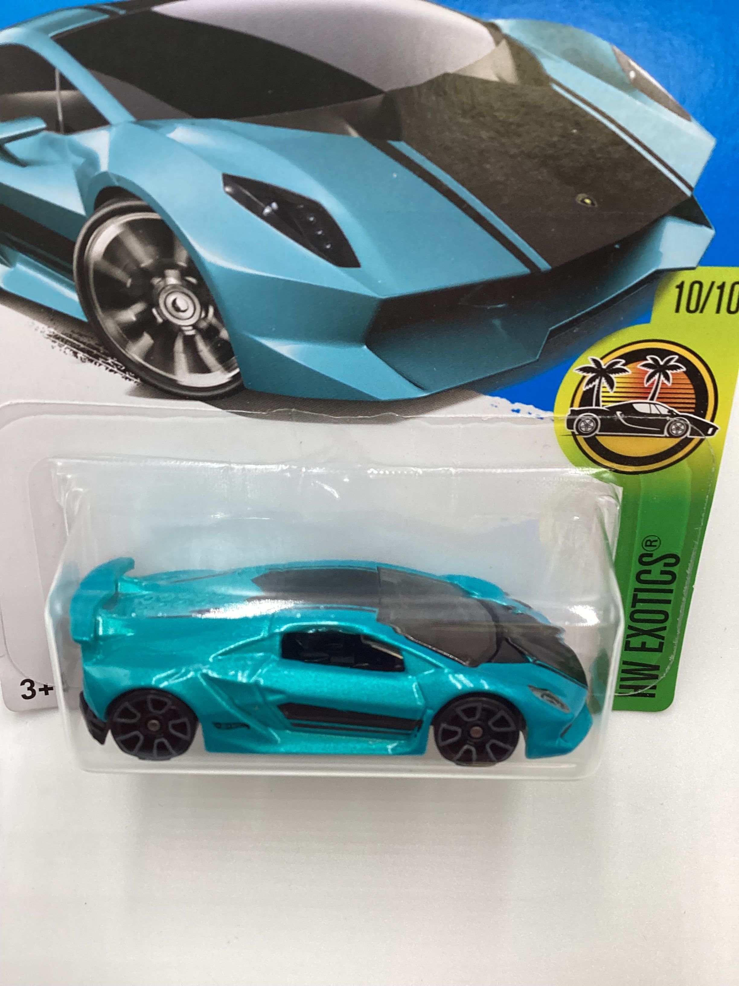 2016 Hot Wheels #80 Lamborghini Sesto Elemento Teal 101E