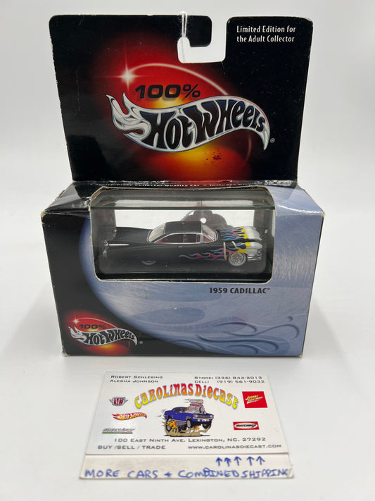 Hot Wheels Black Box 100% 1959 Cadillac Matte Black (Box Not Perfect) SR