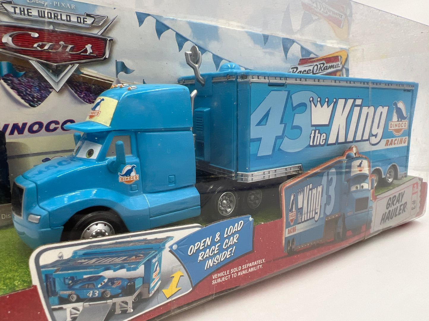 Disney Pixar The World Of Cars Hauler #3 Gray Hauler Dinoco Blue