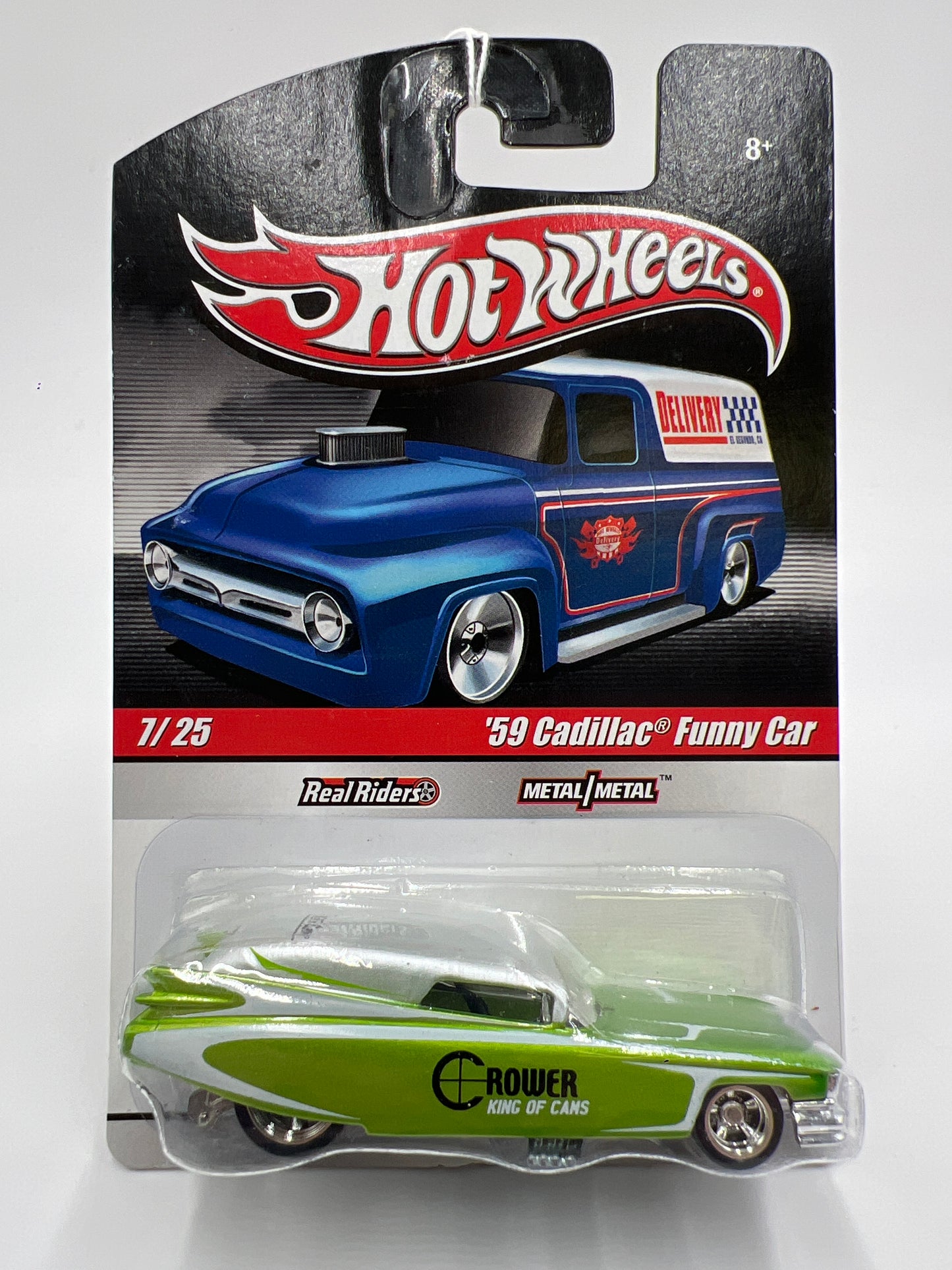 Hot Wheels Slick Rides #7 59 Cadillac Funny Car Crower Cams Green/Silver 242A