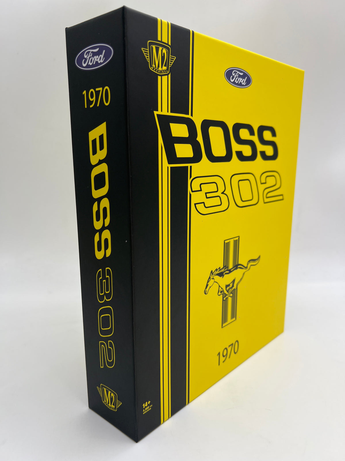 2026 M2 Machines 1/64 Shadow Box 1970 Ford Mustang Boss 302 Yellow