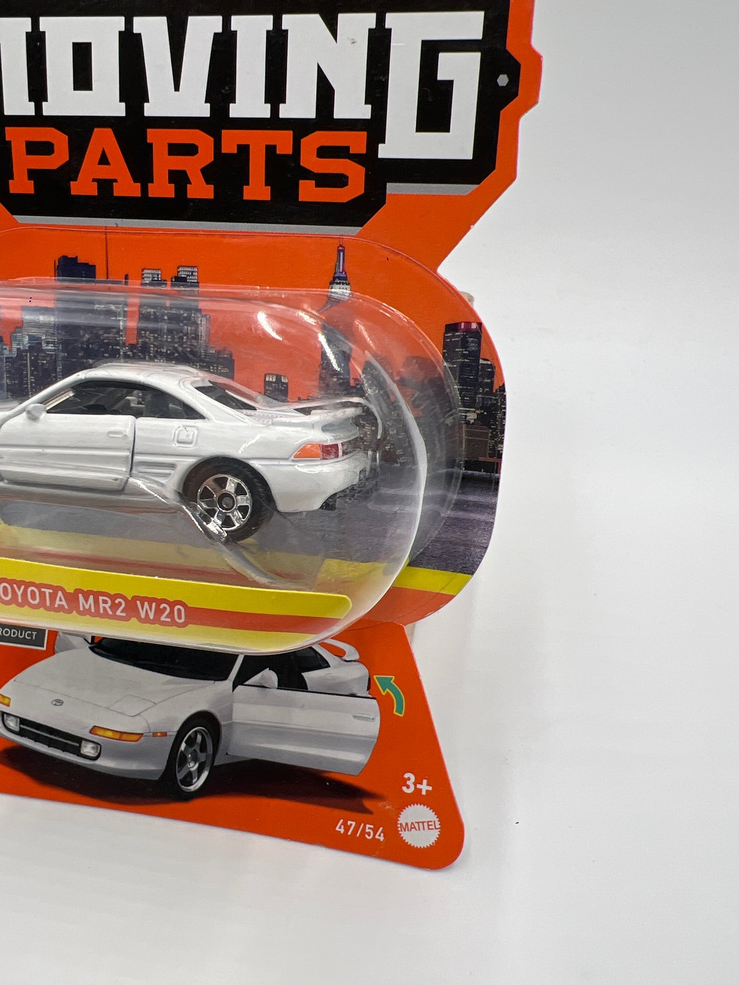 Matchbox Moving Parts #47 1990 Toyota MR2 W20 White W/Headlights Up SR