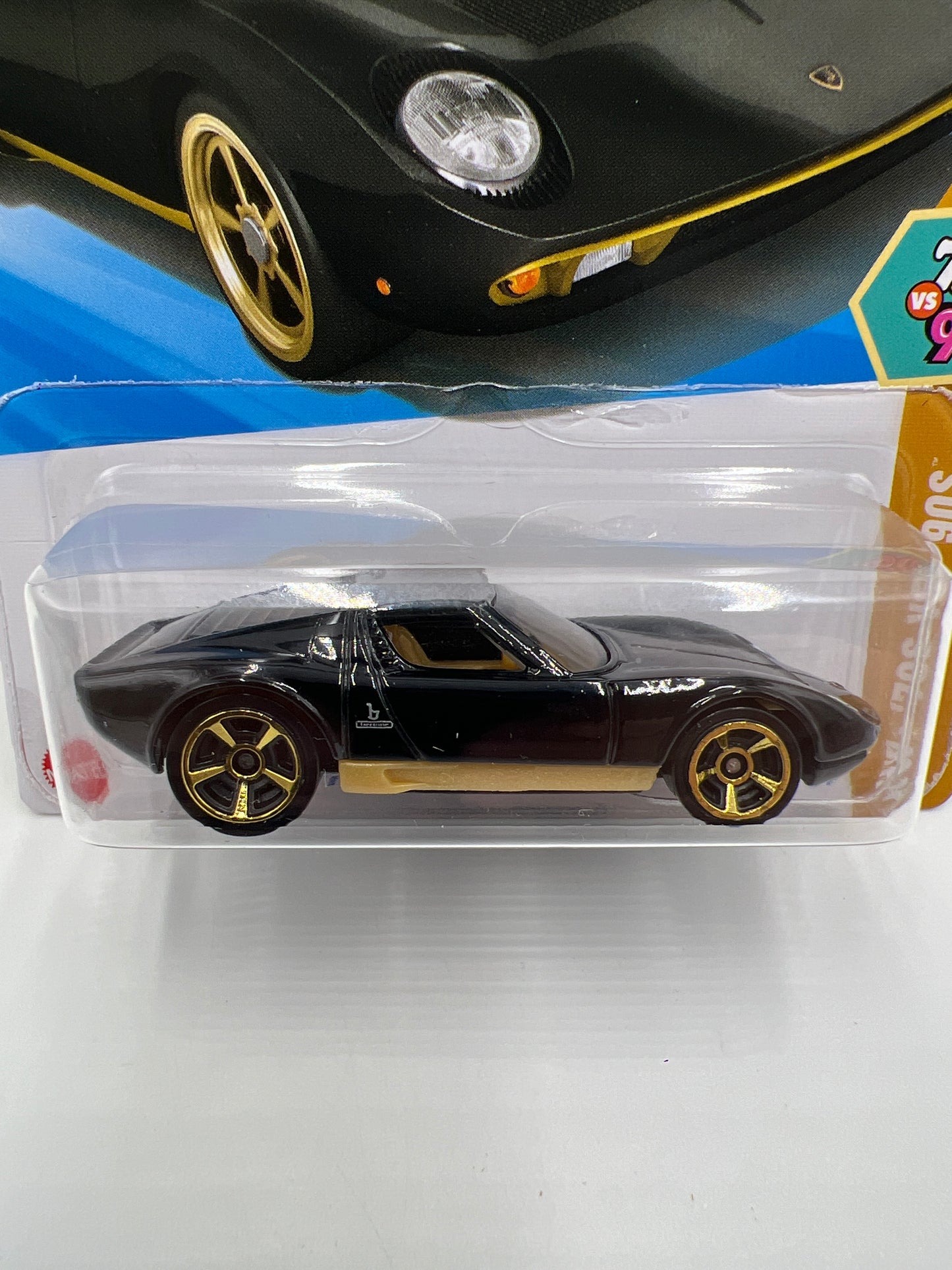 2025 Hot Wheels 70s Vs 90s #78 71 Lamborghini Miura SV Black 101B