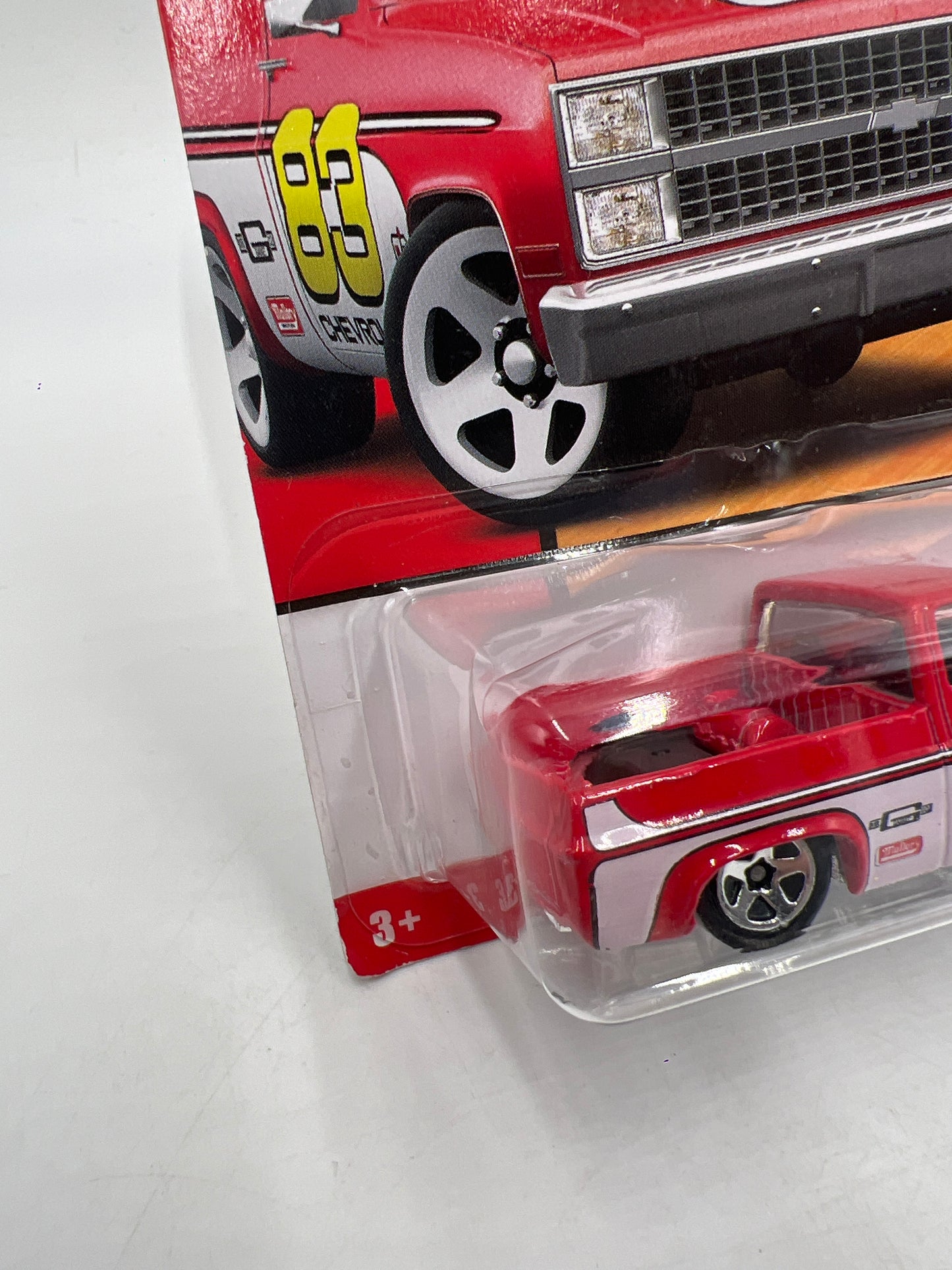 2018 Hot Wheels Target Exclusive Decades 80s #3 83 Chevy Silverado Red W/Protector