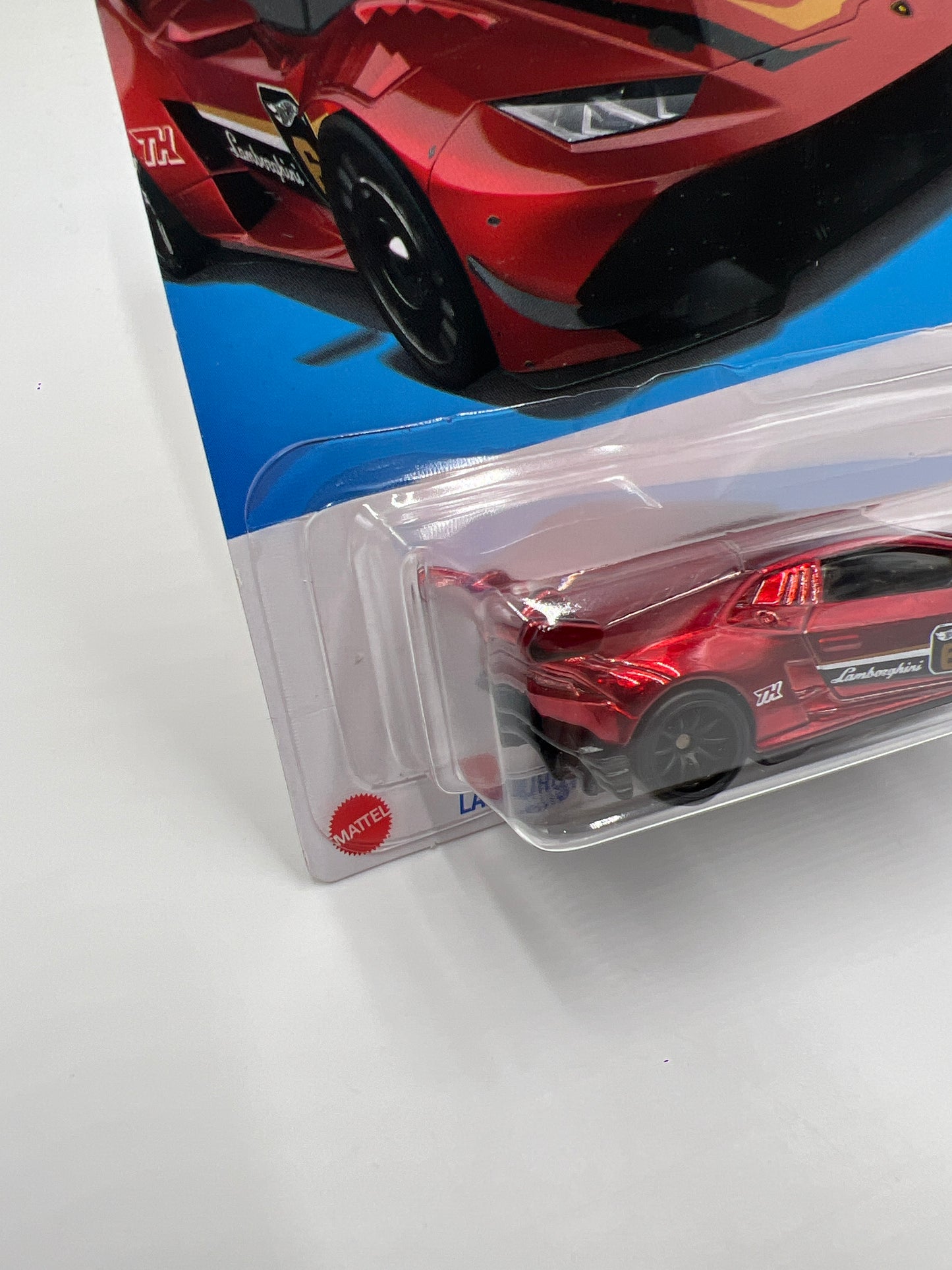 2024 Hot Wheels Super Treasure Hunt #239 Lamborghini Huracan LP 620-2 Super Trofeo Red W/Protector