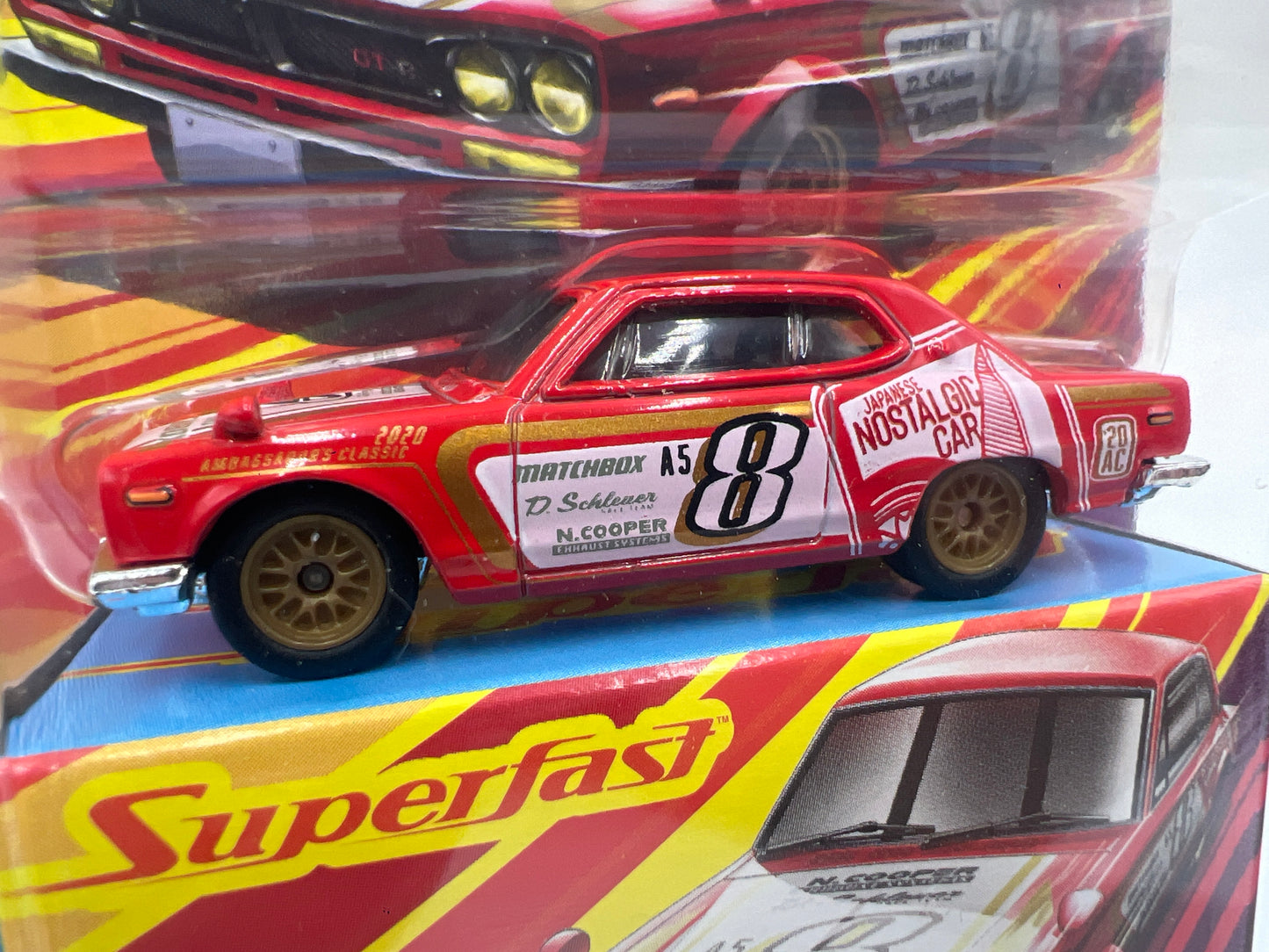 Matchbox Superfast #9 1971 Nissan Skyline 2000 GTX Red 173F