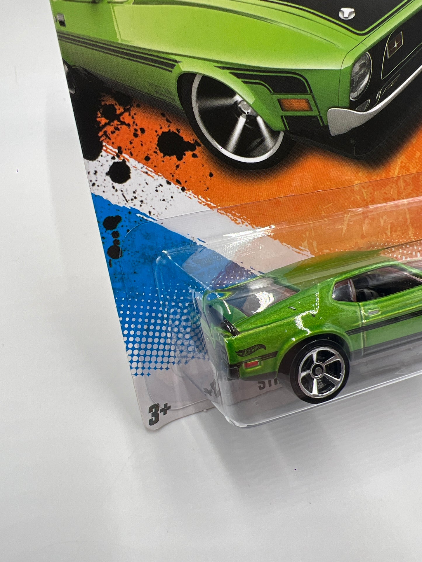 2011 Hot Wheels Street Beasts #90 Pink Window 71 Mustang Boss 351 Green 28D