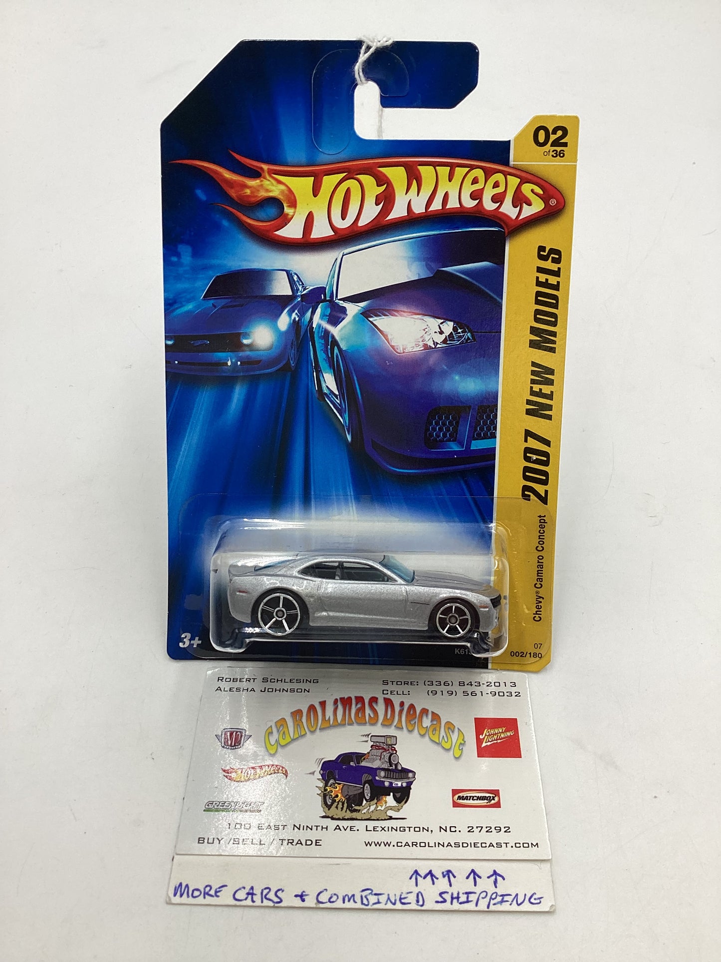 2007 Hot wheels New Models #002 Chevy Camaro Concept Silver 17G